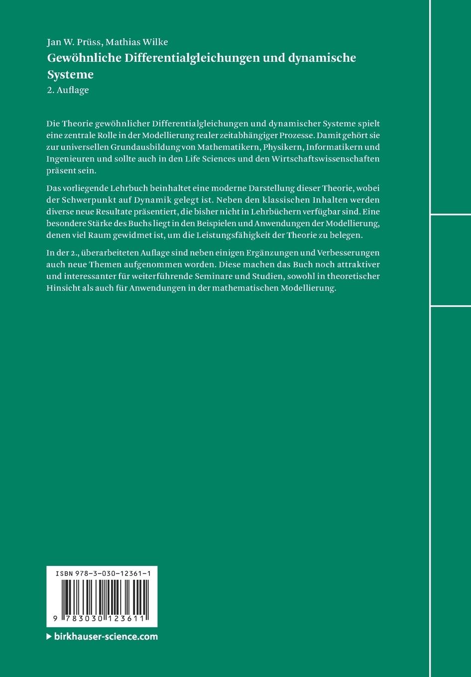 Rückseitencover Gewöhnliche Differentialgleichungen und dynamische Systeme