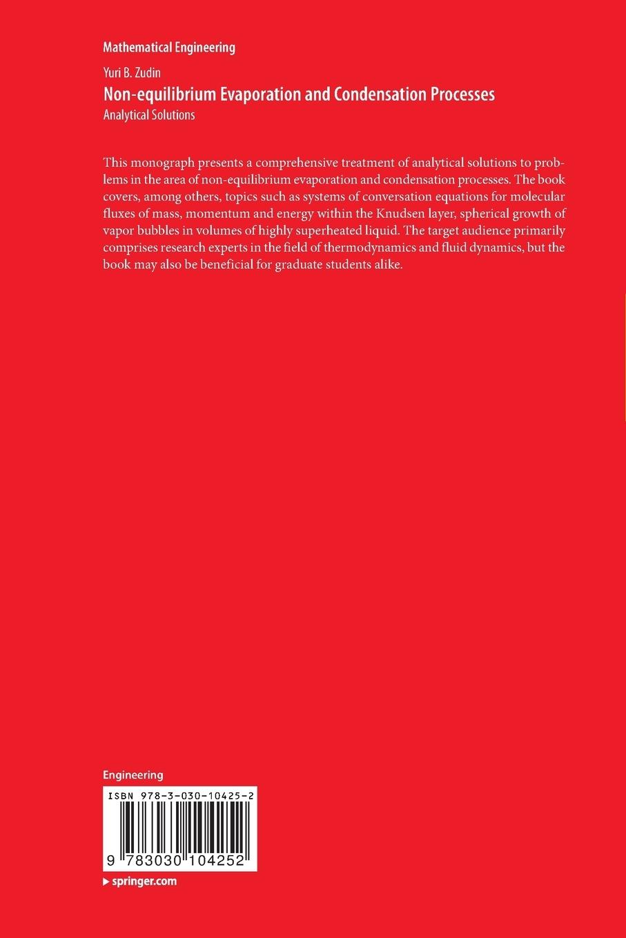 Rückseitencover Non-equilibrium Evaporation and Condensation Processes
