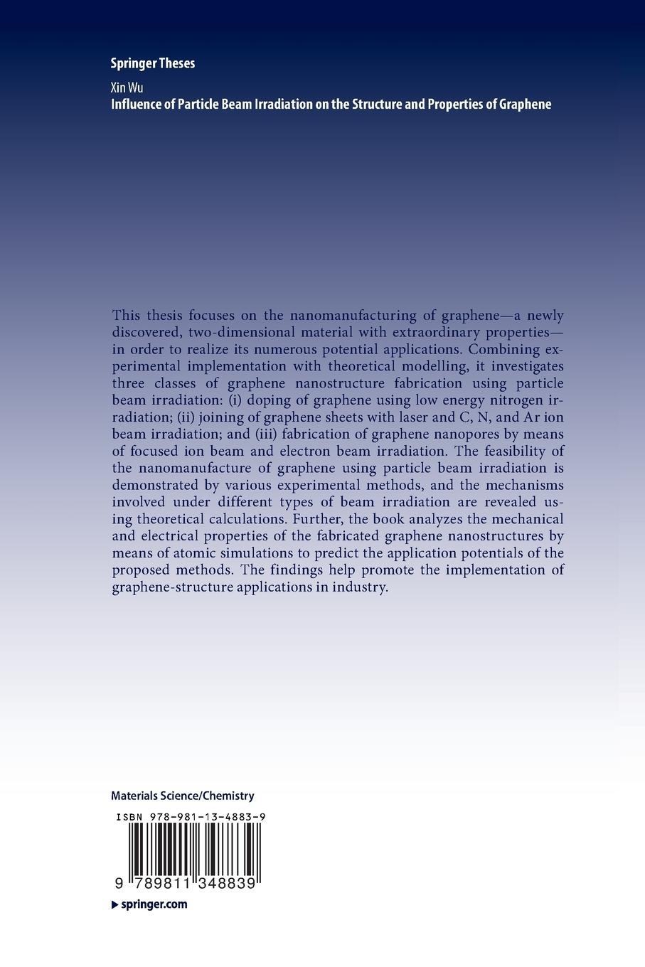 Rückseitencover Influence of Particle Beam Irradiation on the Structure and Properties of Graphene