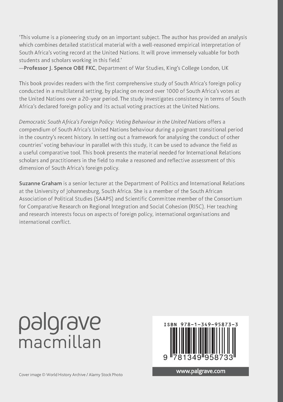 Rückseitencover Democratic South Africa's Foreign Policy