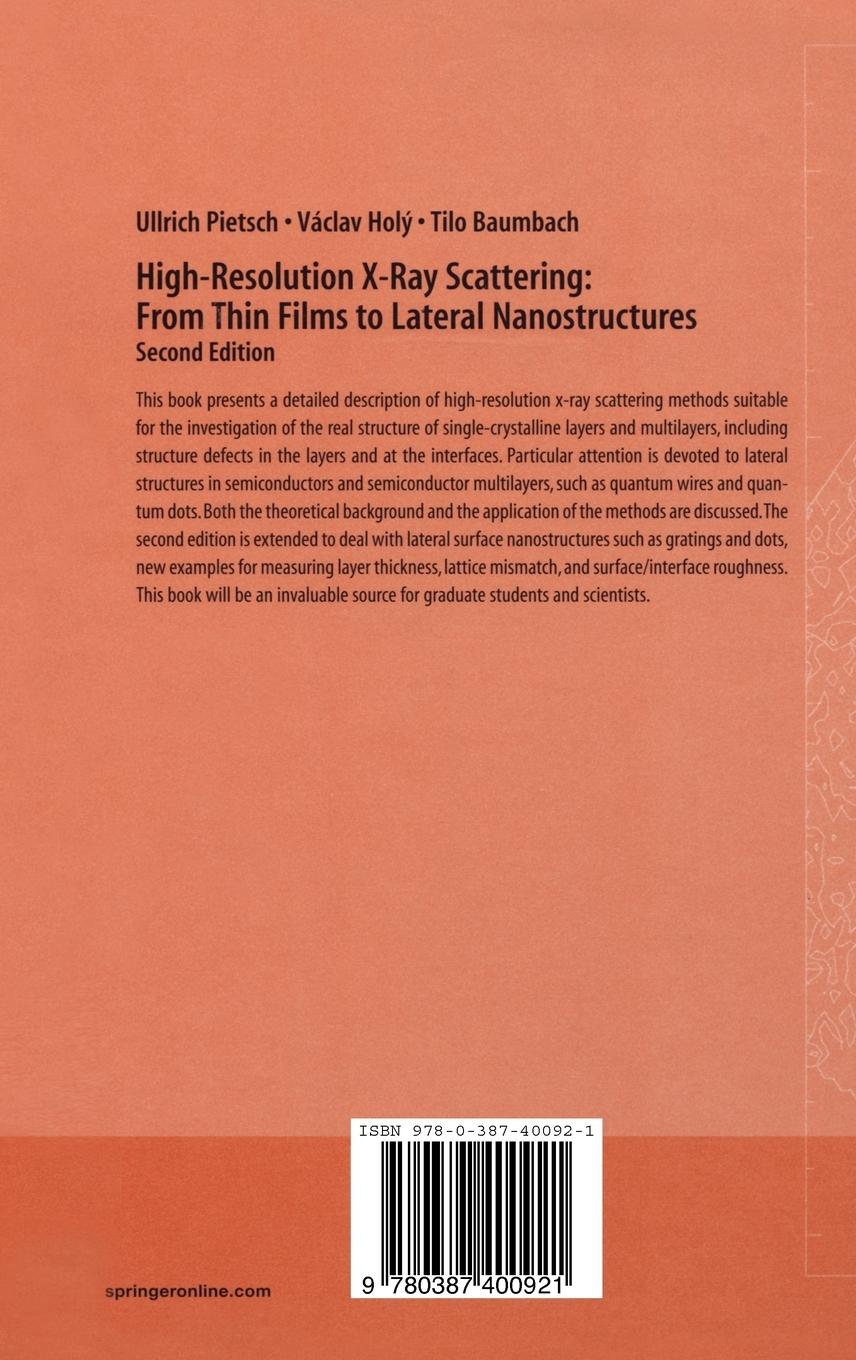 Rückseitencover High-Resolution X-Ray Scattering
