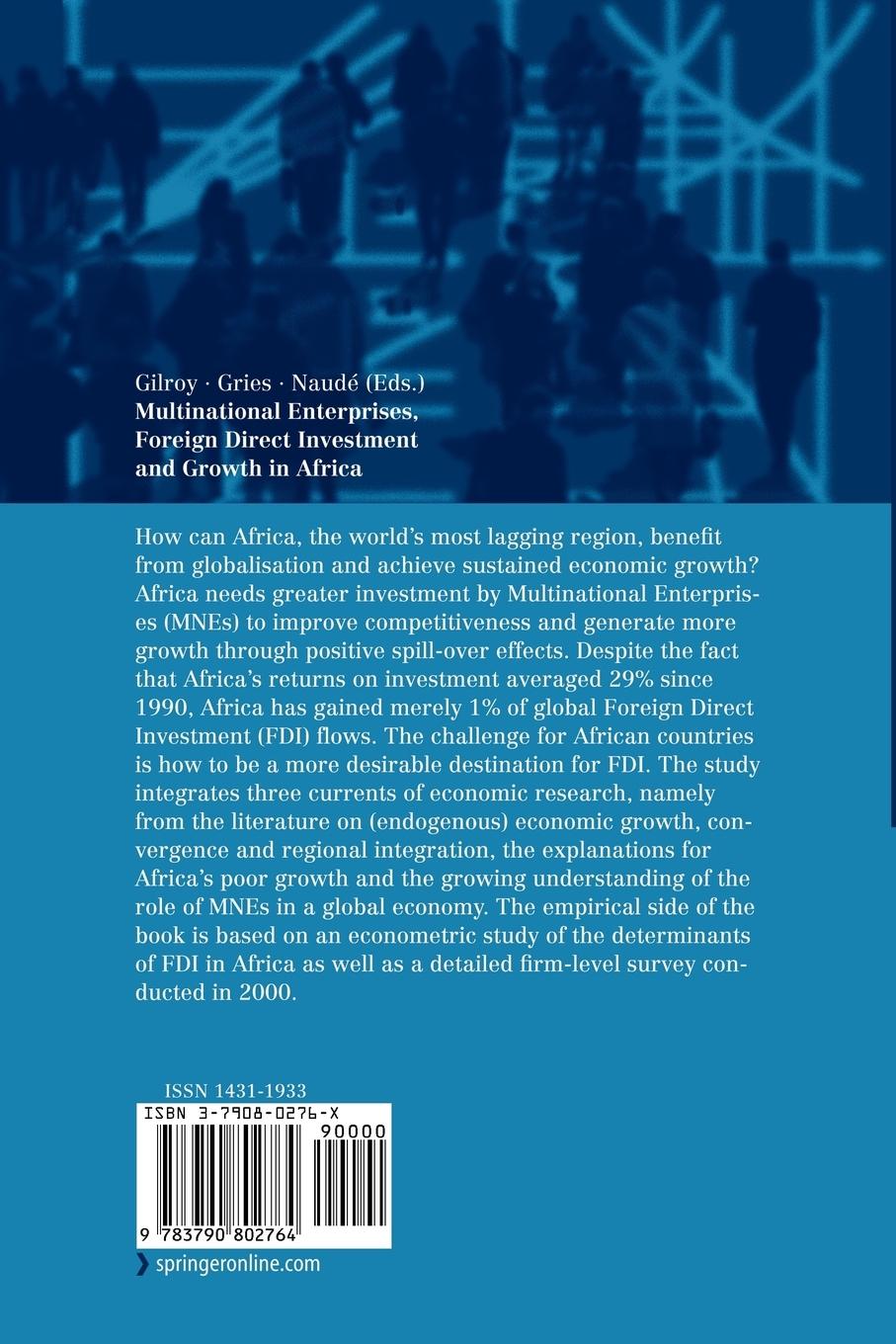 Rückseitencover Multinational Enterprises, Foreign Direct Investment and Growth in Africa