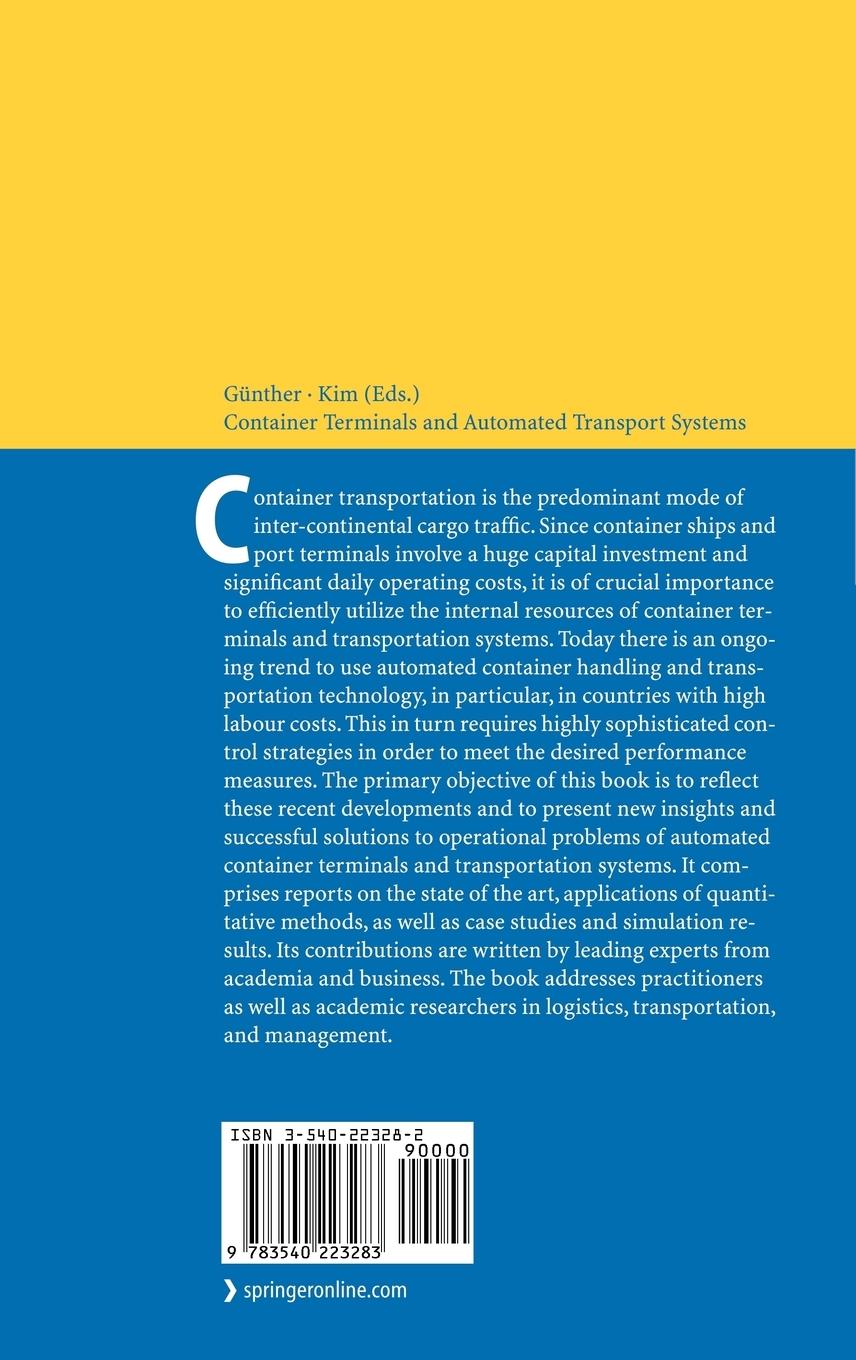Rückseitencover Container Terminals and Automated Transport Systems