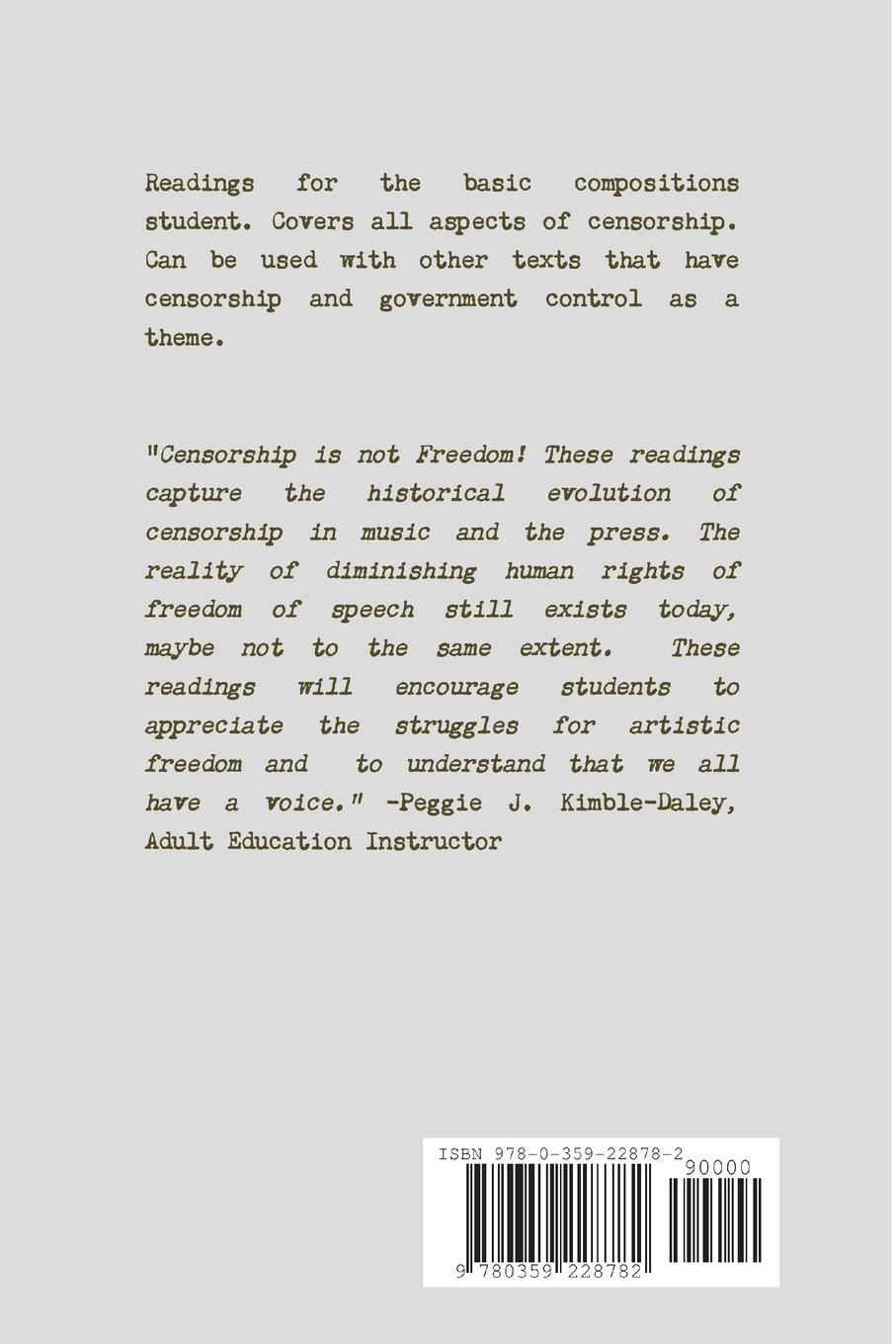 Rückseitencover Censorship