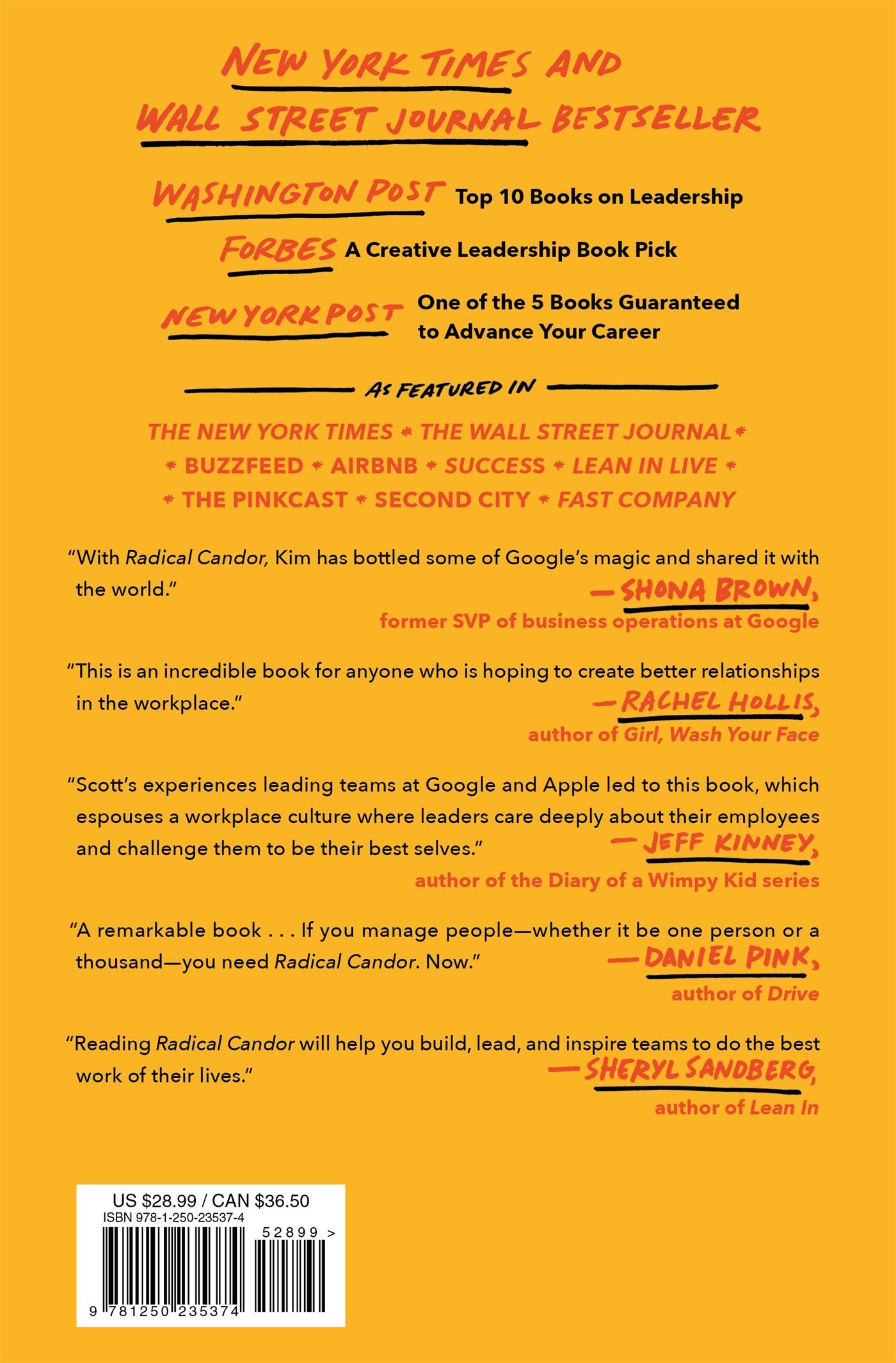 Rückseitencover Radical Candor