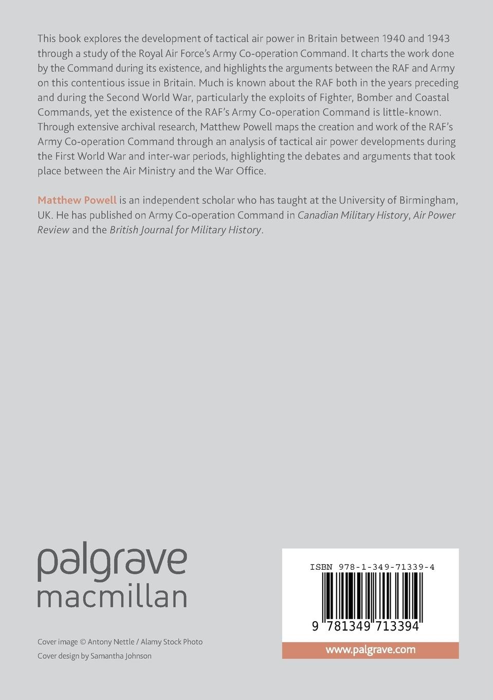 Rückseitencover The Development of British Tactical Air Power, 1940-1943