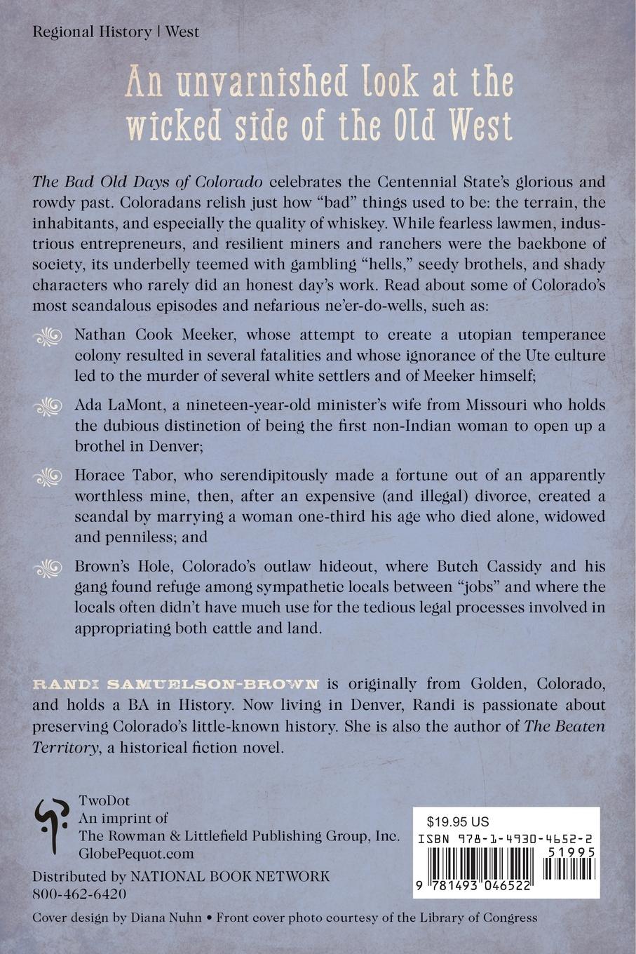 Rückseitencover The Bad Old Days of Colorado