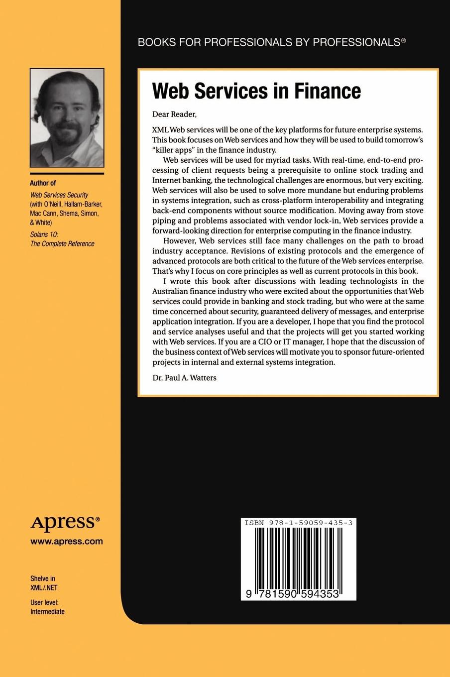 Rückseitencover Web Services in Finance