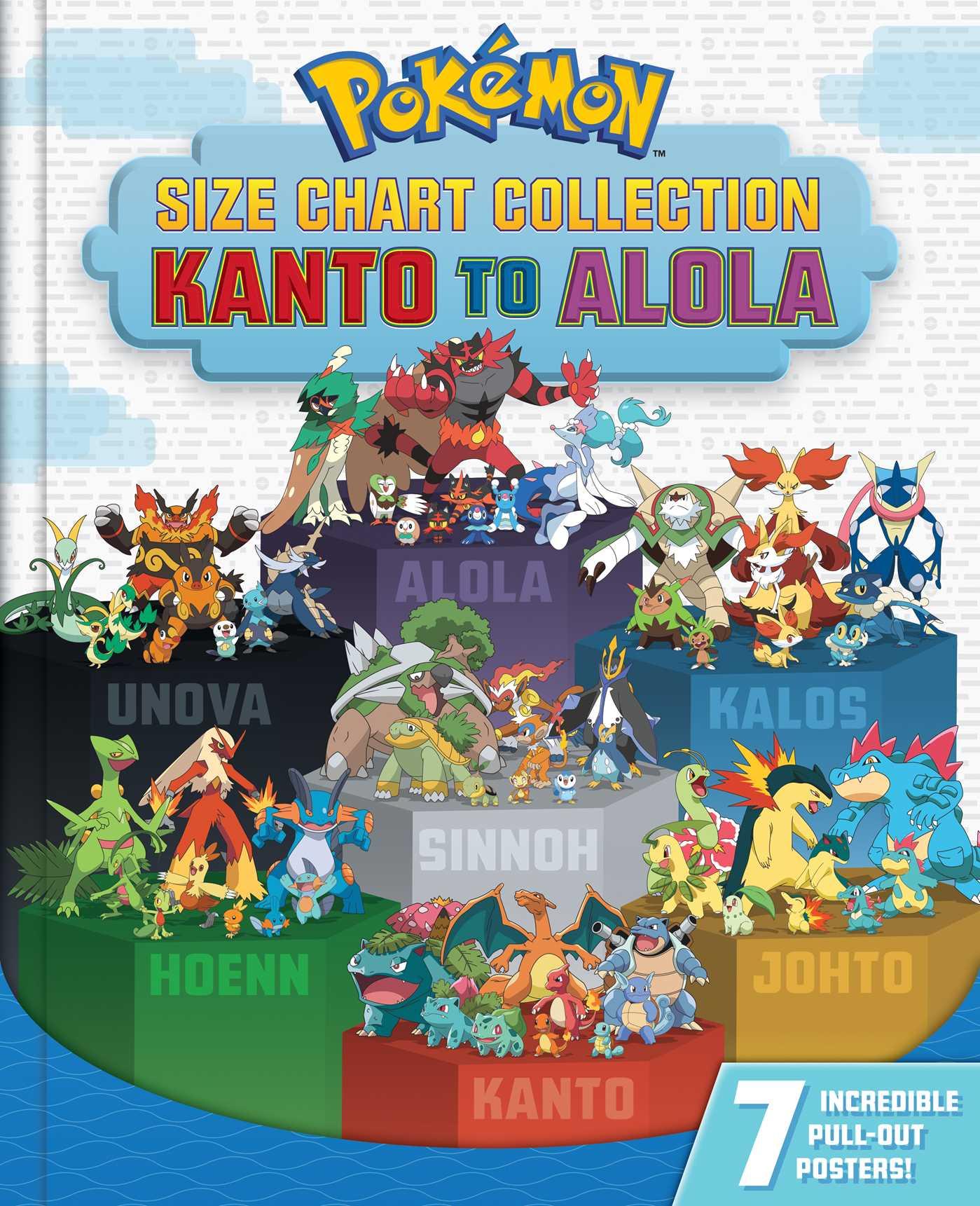 Vorderes Coverbild Pokémon Size Chart Collection: Kanto to Alola