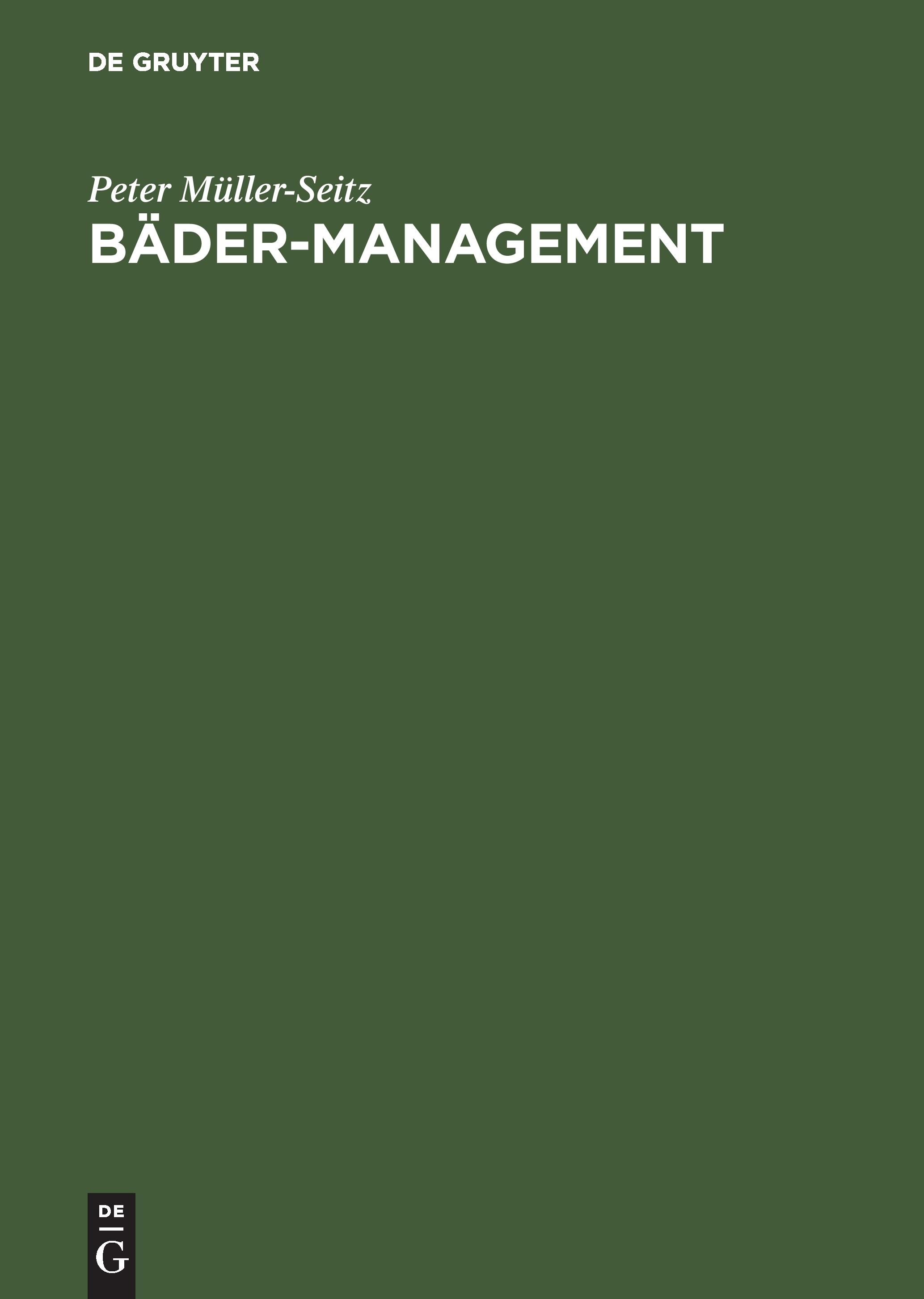 Vorderes Coverbild Bäder-Management