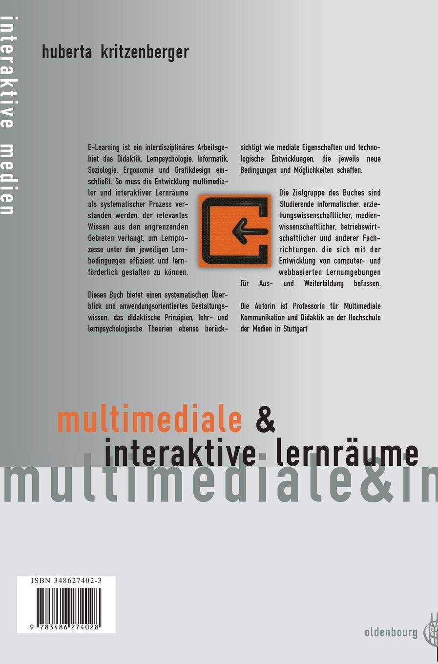 Rückseitencover Multimediale und interaktive Lernräume