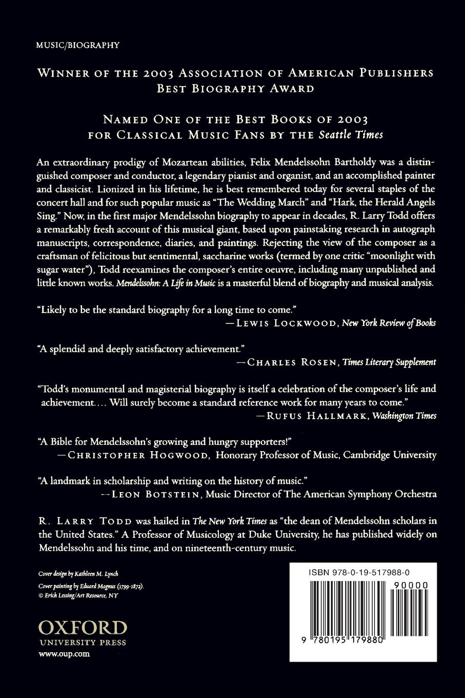Rückseitencover Mendelssohn