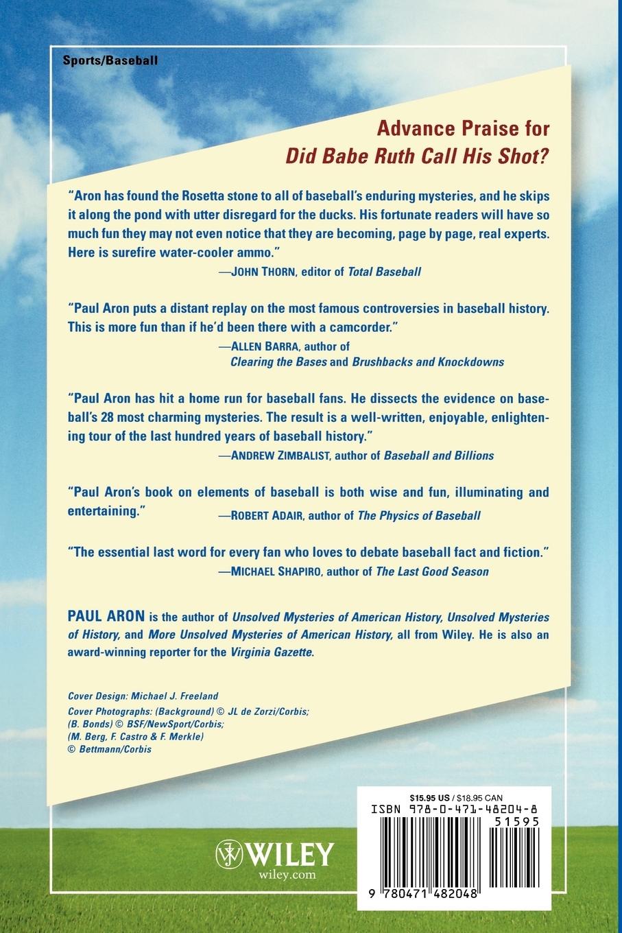 Rückseitencover Did Babe Ruth Call His Shot?