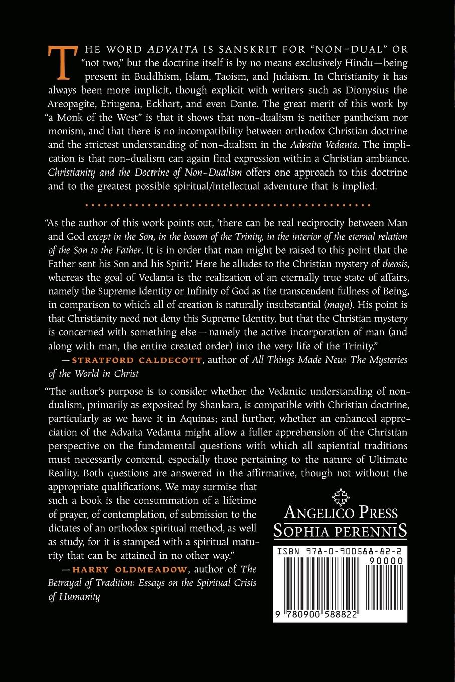 Rückseitencover Christianity and the Doctrine of Non-Dualism