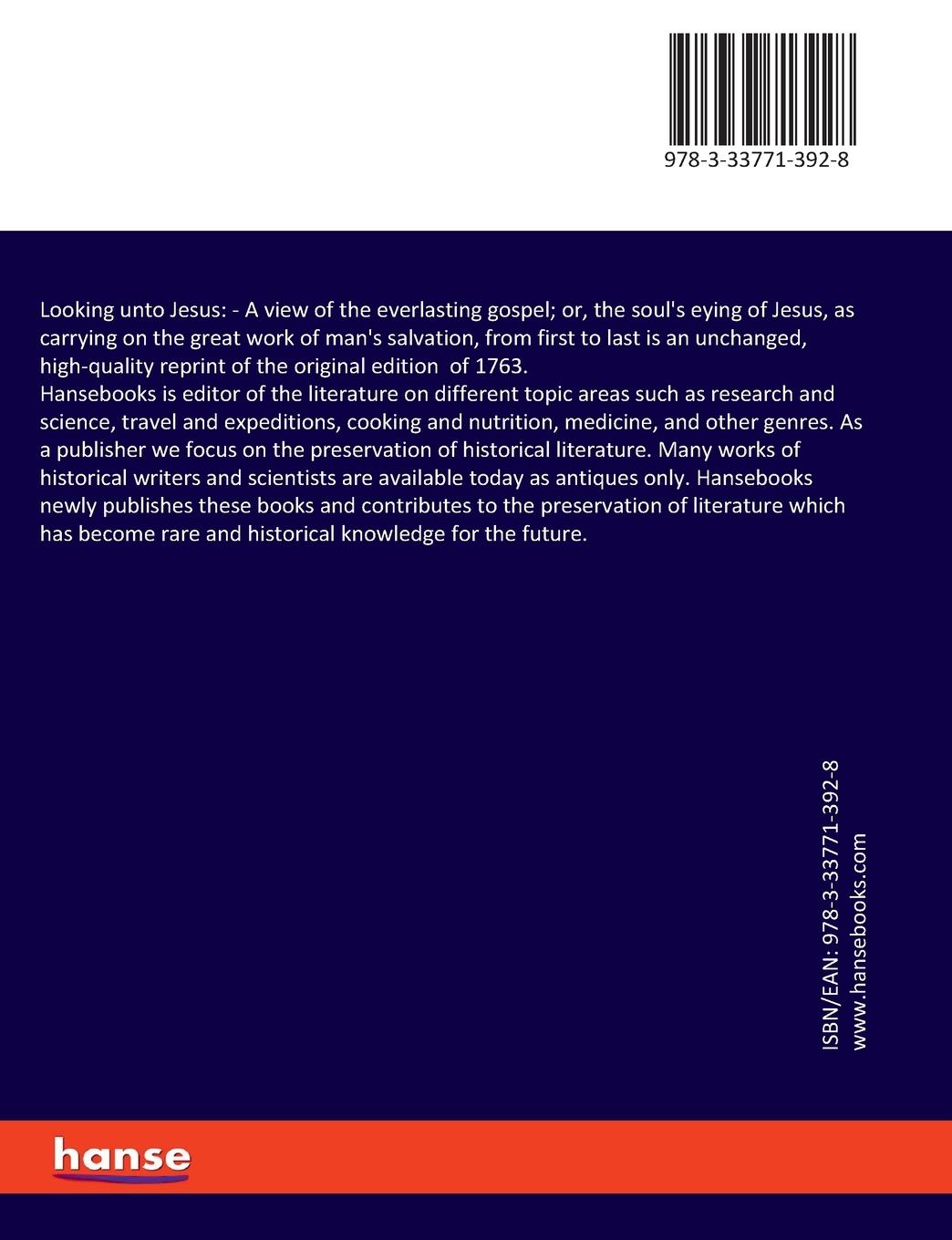Rückseitencover Looking unto Jesus: