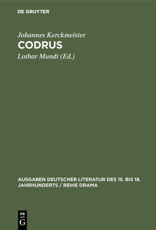 Vorderes Coverbild Codrus