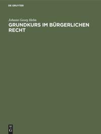 Vorderes Coverbild Grundkurs im Bürgerlichen Recht