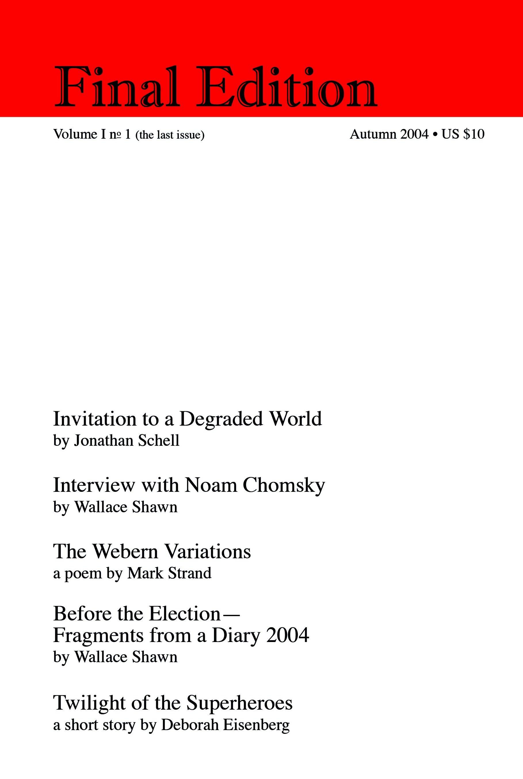 Vorderes Coverbild Final Edition