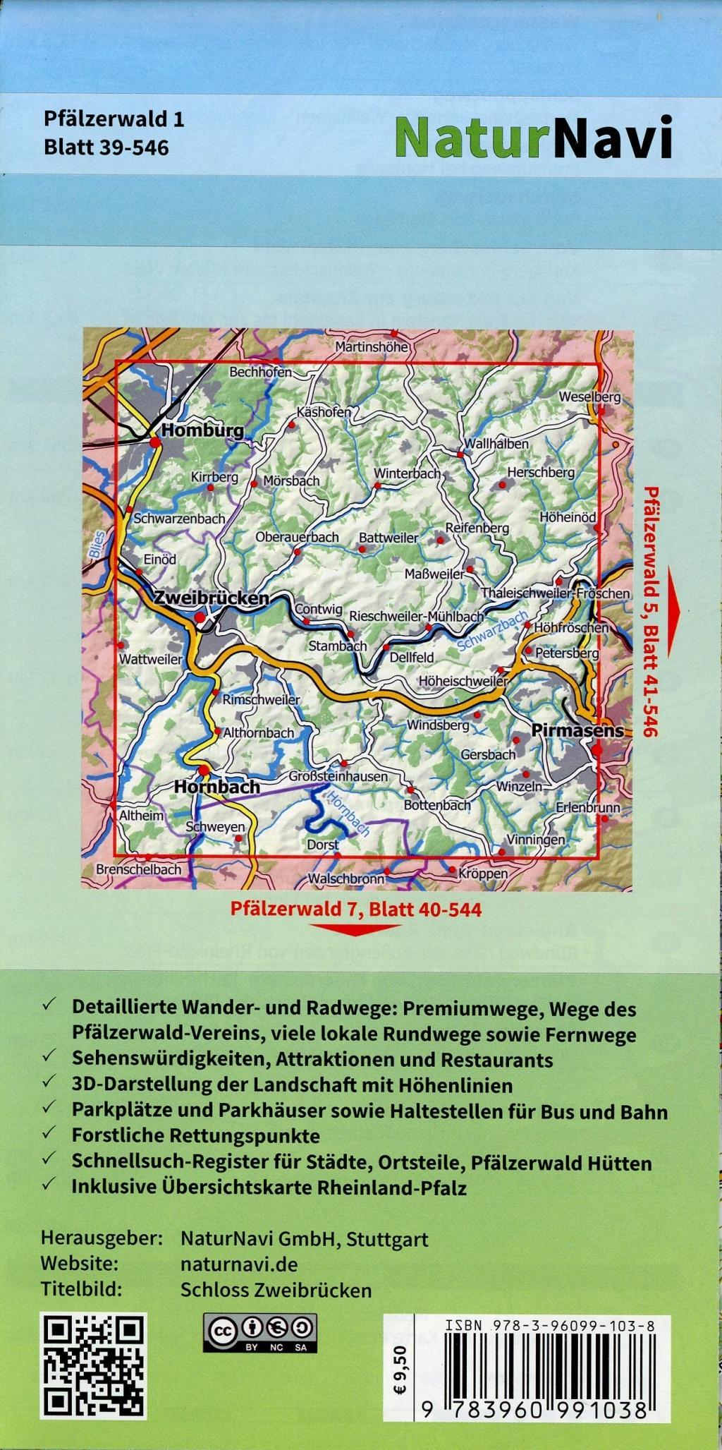 Beispielinhalt (Bild) Pfälzerwald 1. Blatt 39-546, 1 : 25 000