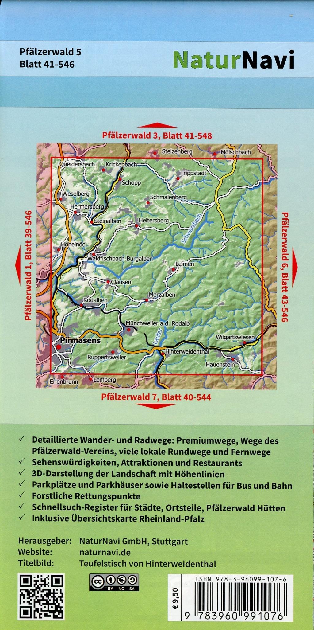 Beispielinhalt (Bild) Pfälzerwald 5. Blatt 41-546, 1 : 25 000