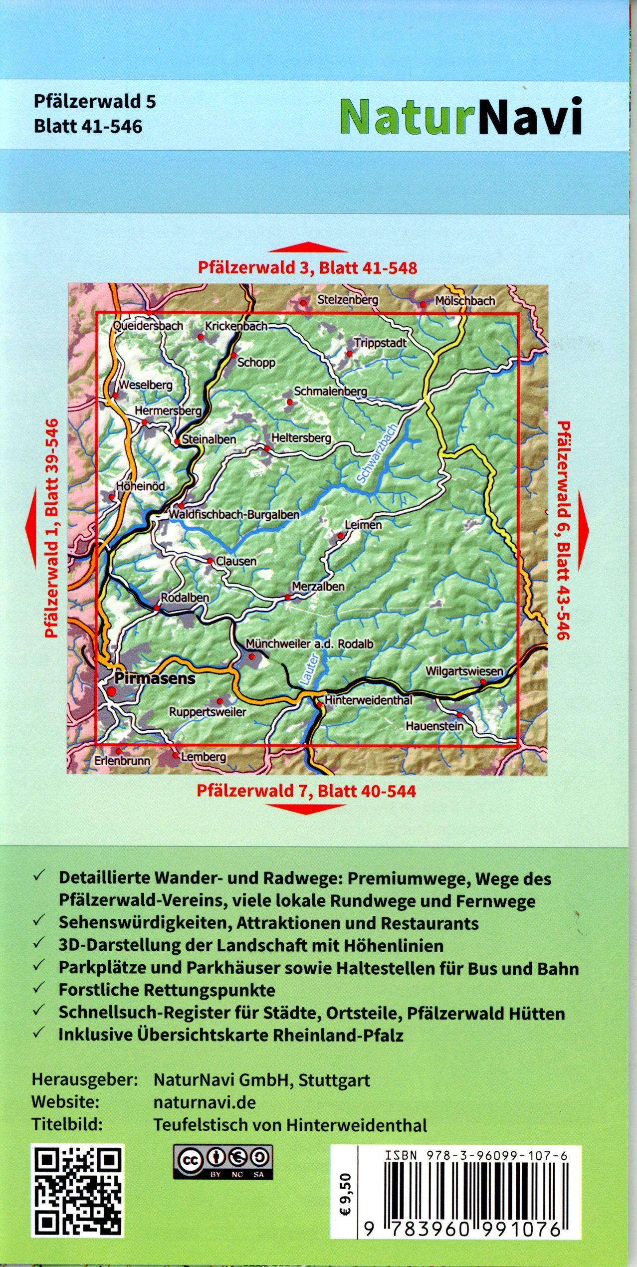 Beispielinhalt (Bild) Pfälzerwald 5. Blatt 41-546, 1 : 25 000
