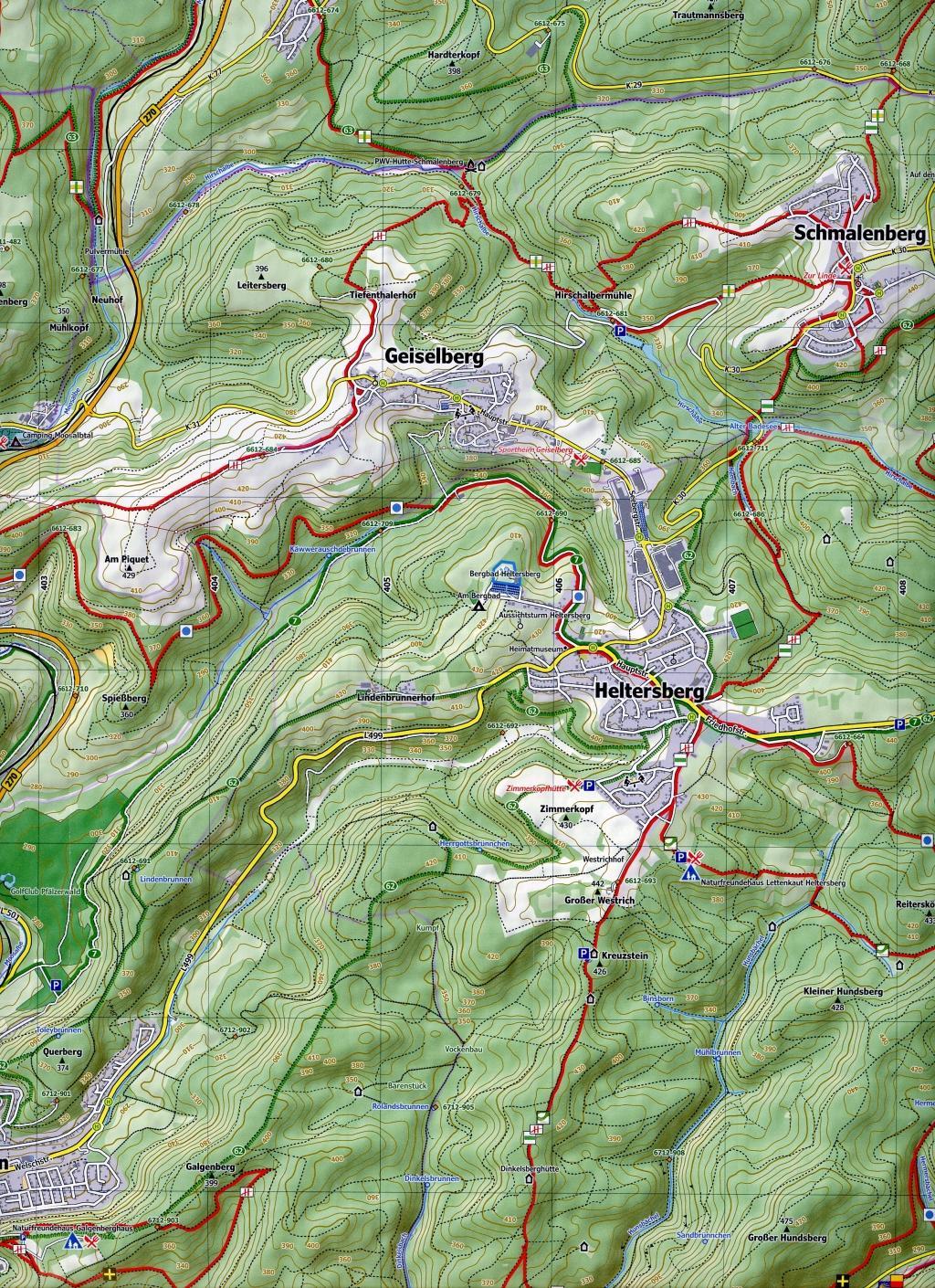 Beispielinhalt (Bild) Pfälzerwald 5. Blatt 41-546, 1 : 25 000