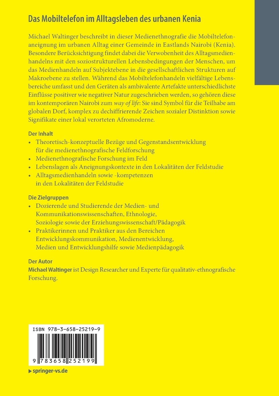 Rückseitencover Das Mobiltelefon im Alltagsleben des urbanen Kenia