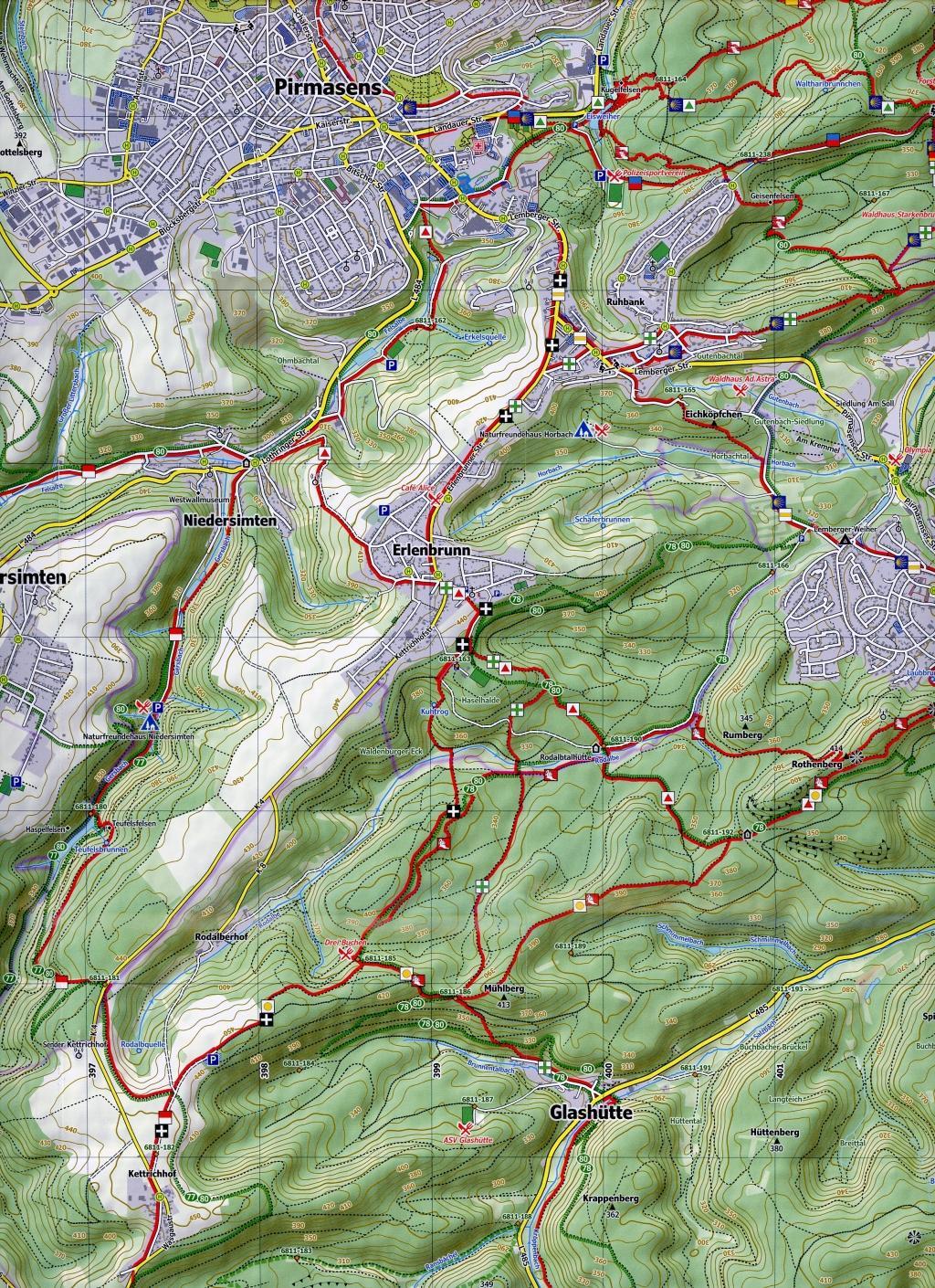Beispielinhalt (Bild) Pfälzerwald 7. Blatt 40-544, 1 : 25 000