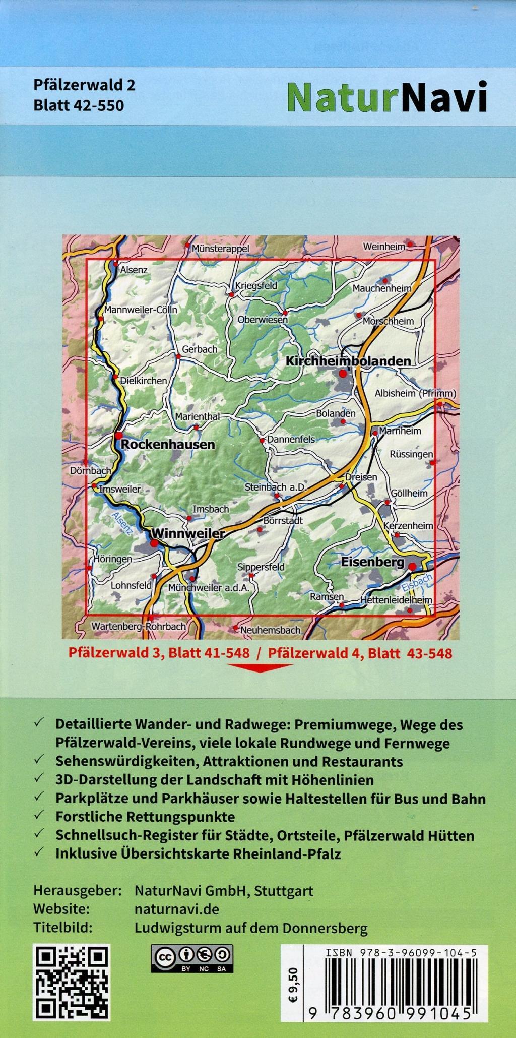 Beispielinhalt (Bild) Pfälzerwald 2. Blatt 42-550, 1 : 25 000