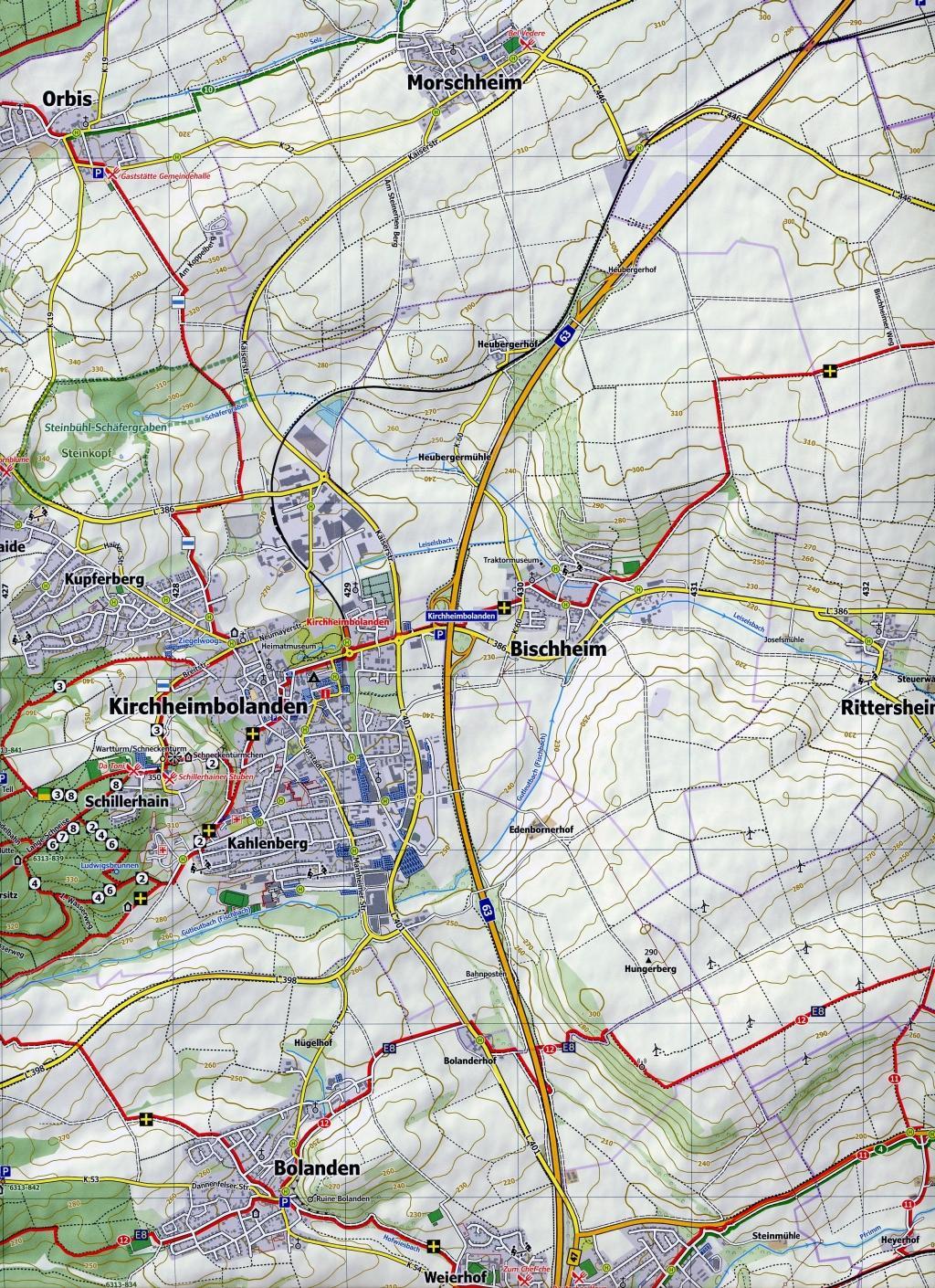 Beispielinhalt (Bild) Pfälzerwald 2. Blatt 42-550, 1 : 25 000
