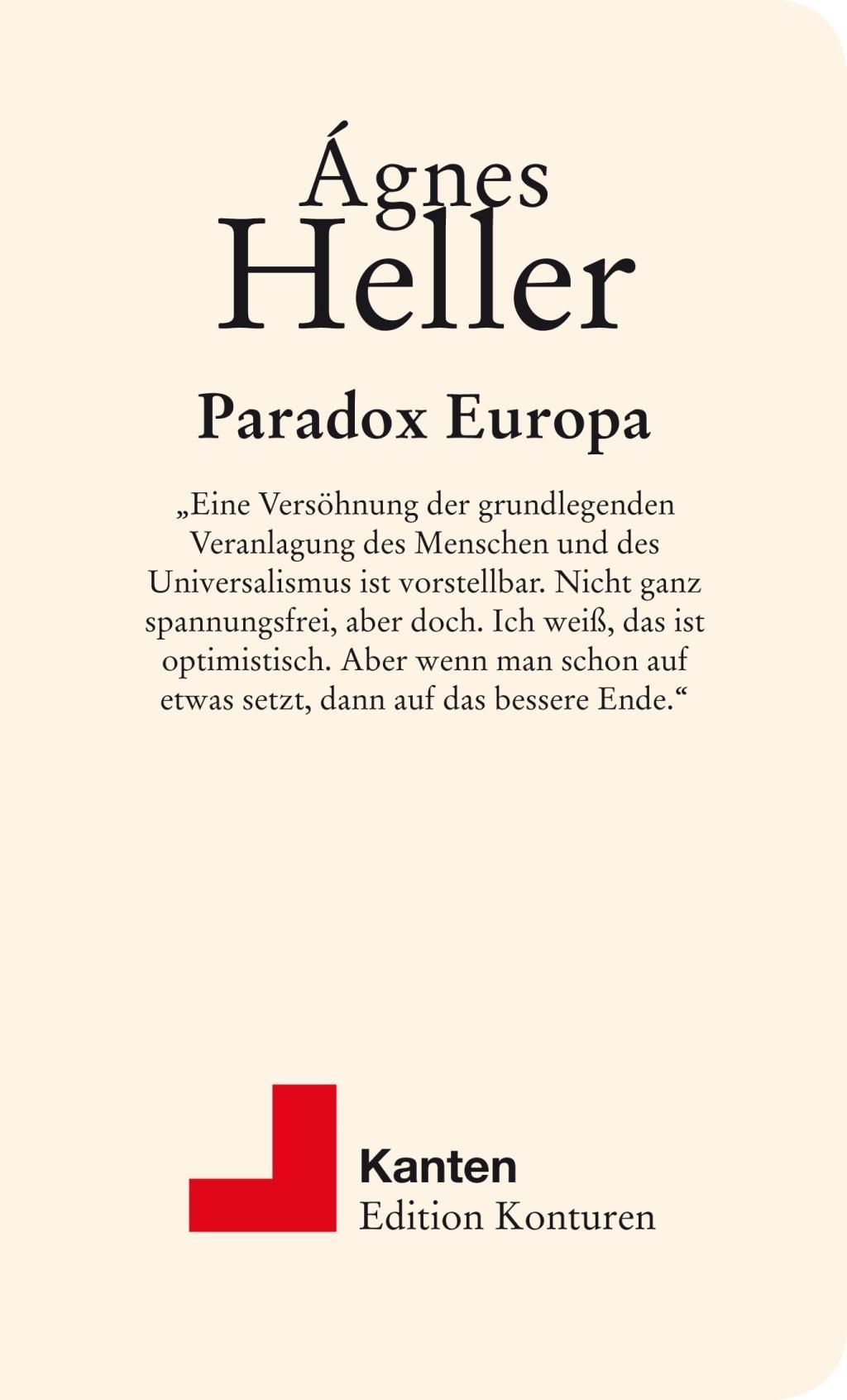 Vorderes Coverbild Paradox Europa
