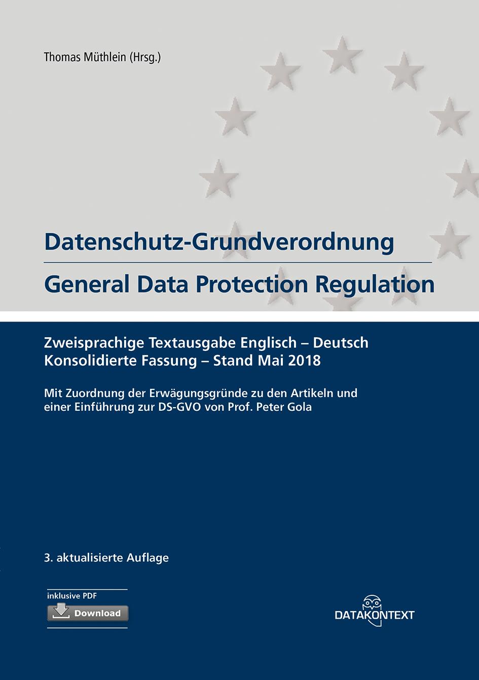 Vorderes Coverbild Datenschutz-Grundverordnung General Data Protection Regulation