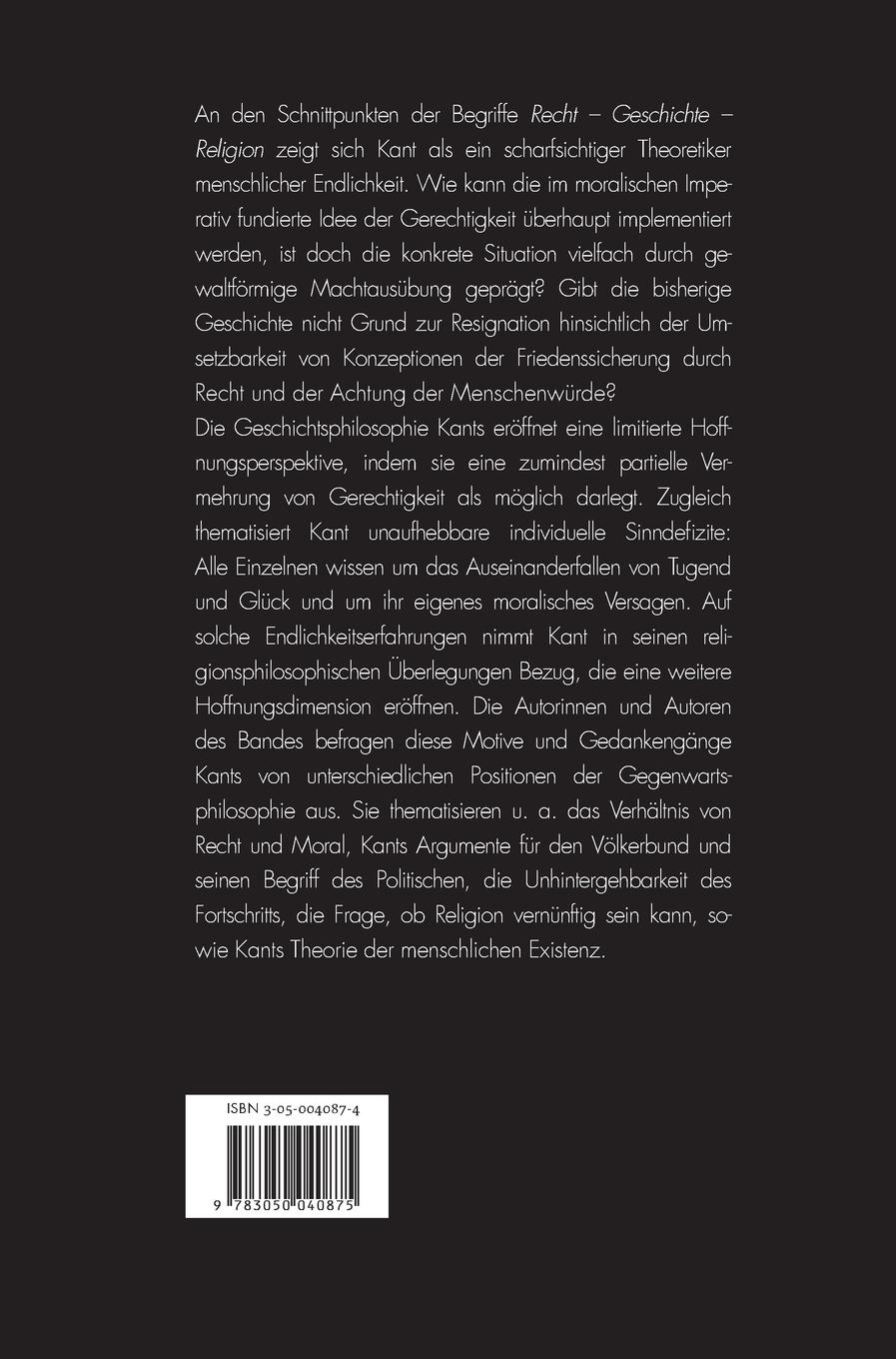 Rückseitencover Recht - Geschichte - Religion