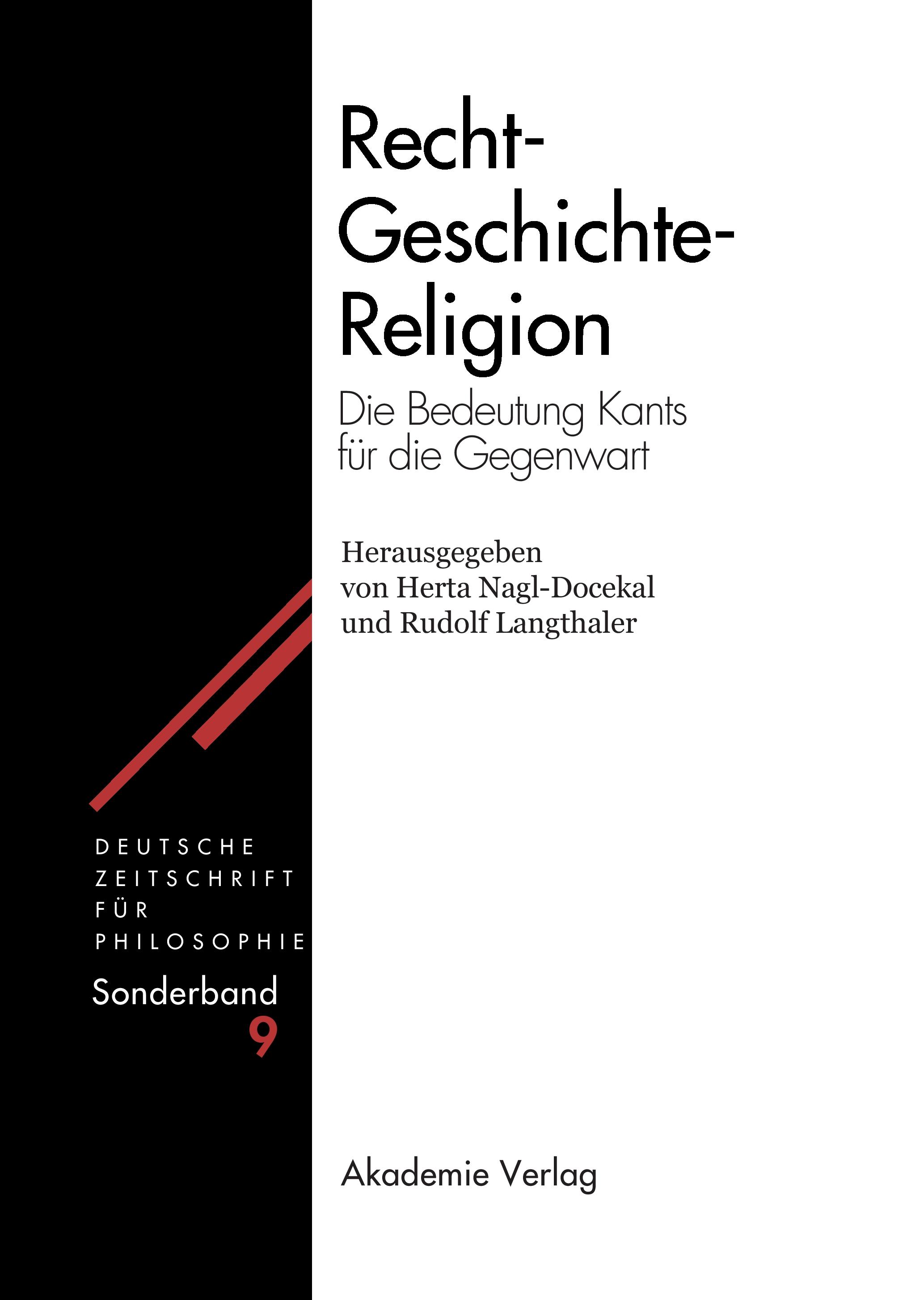 Vorderes Coverbild Recht - Geschichte - Religion