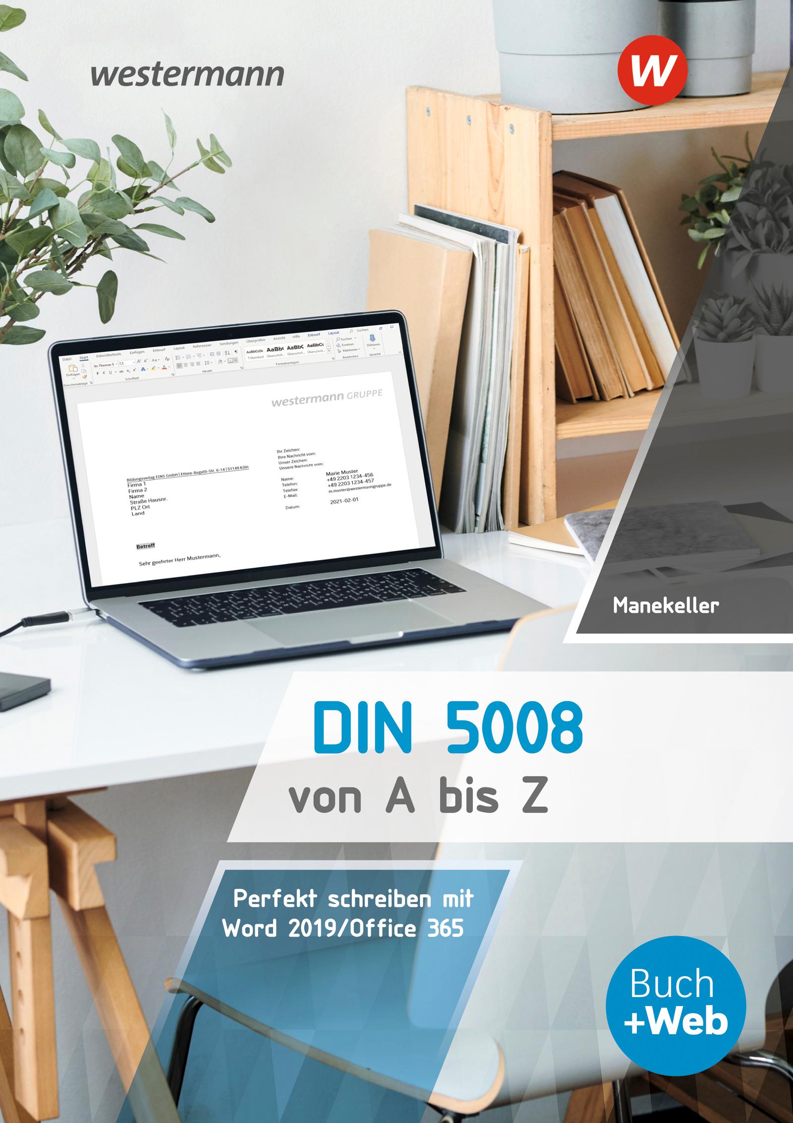 Vorderes Coverbild DIN 5008 von A bis Z