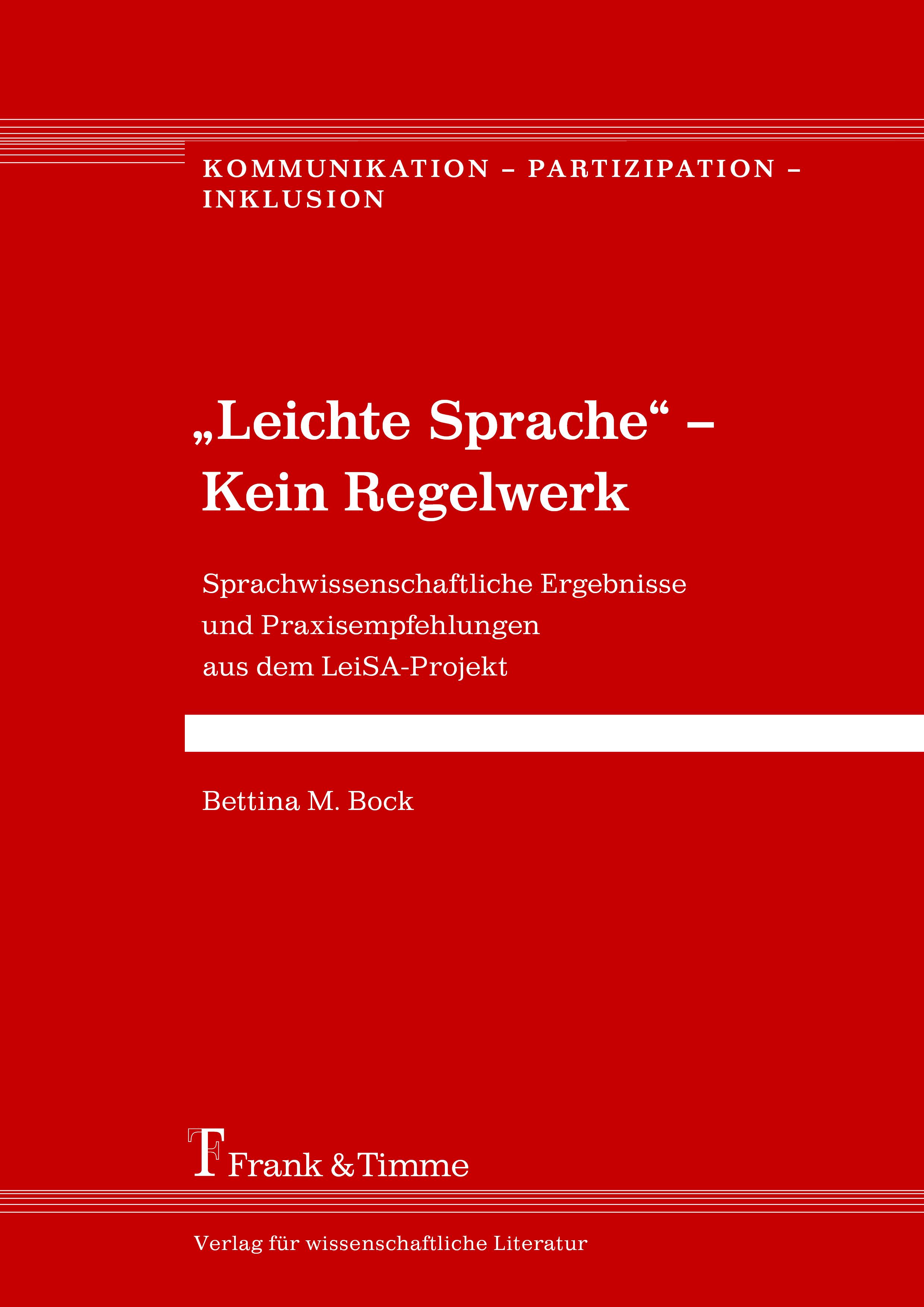 Vorderes Coverbild "Leichte Sprache" - Kein Regelwerk