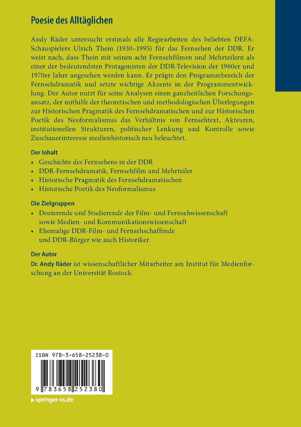 Rückseitencover Poesie des Alltäglichen
