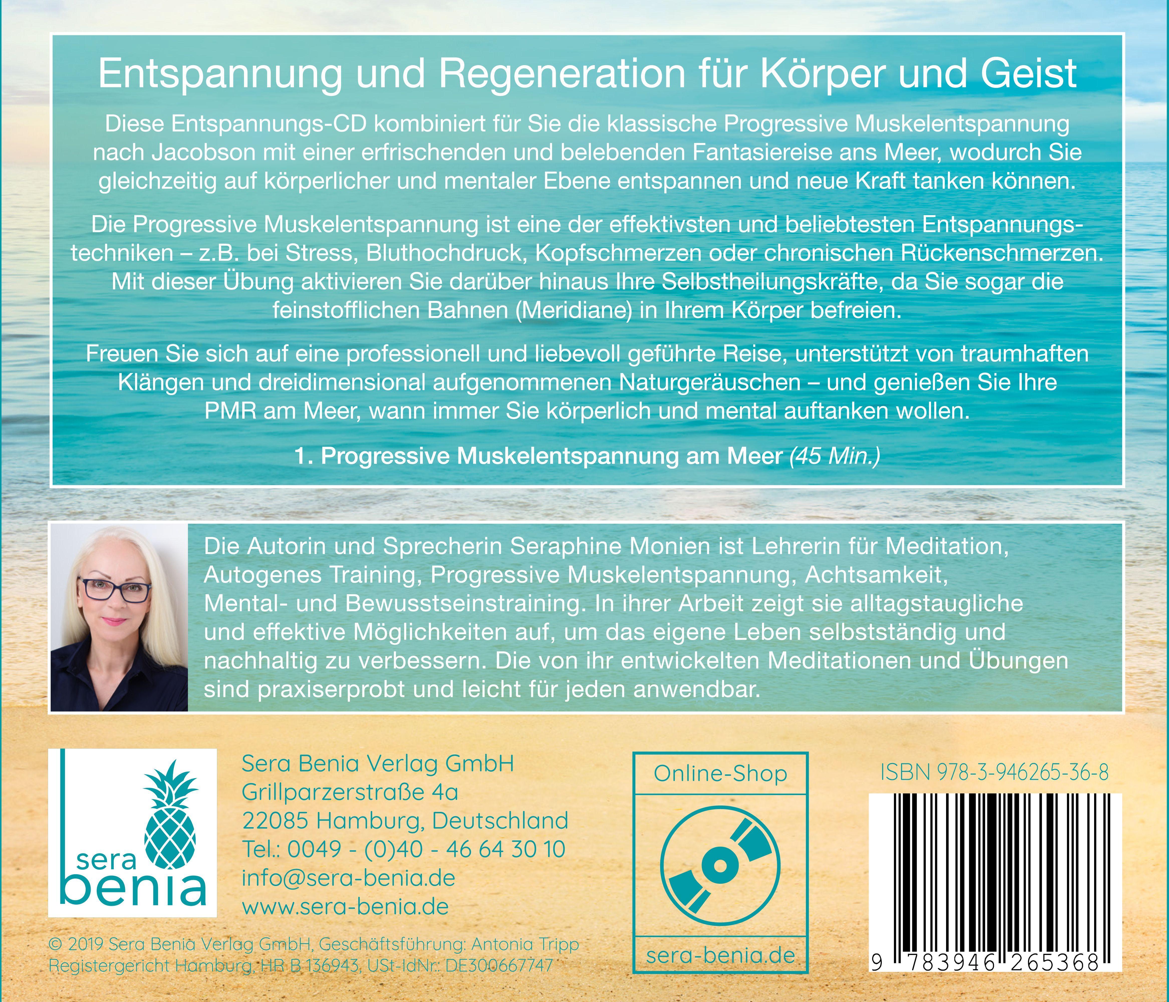 Beispielinhalt (Bild) Progressive Muskelentspannung am Meer {Progressive Muskelentspannung, Jacobson, 17 Muskelgruppen} inkl. Fantasiereise - CD