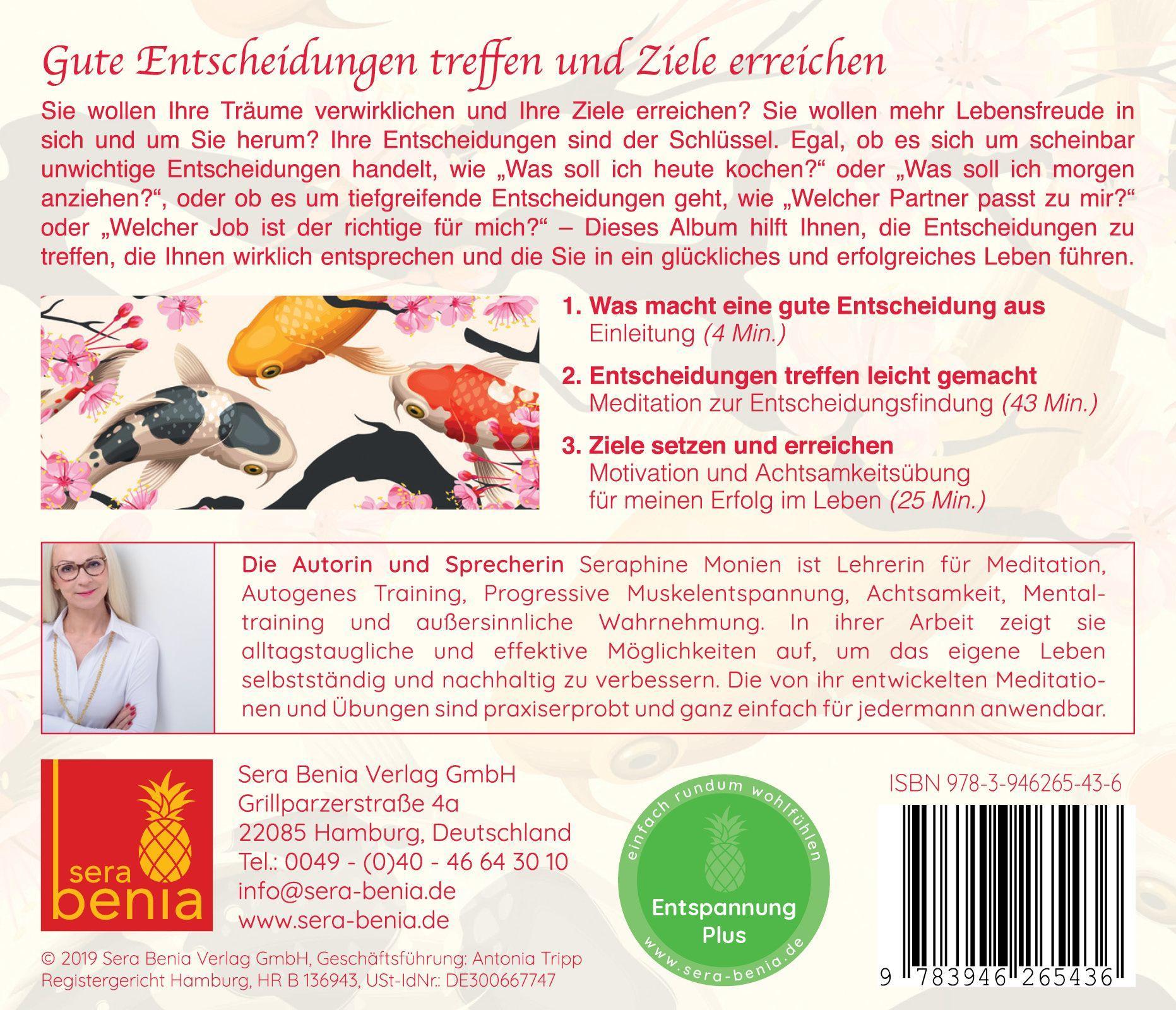 Beispielinhalt (Bild) Gute Entscheidung {Ziele erreichen durch Motivation und Meditation} Entscheidungen treffen, Erfolg haben - Meditation CD