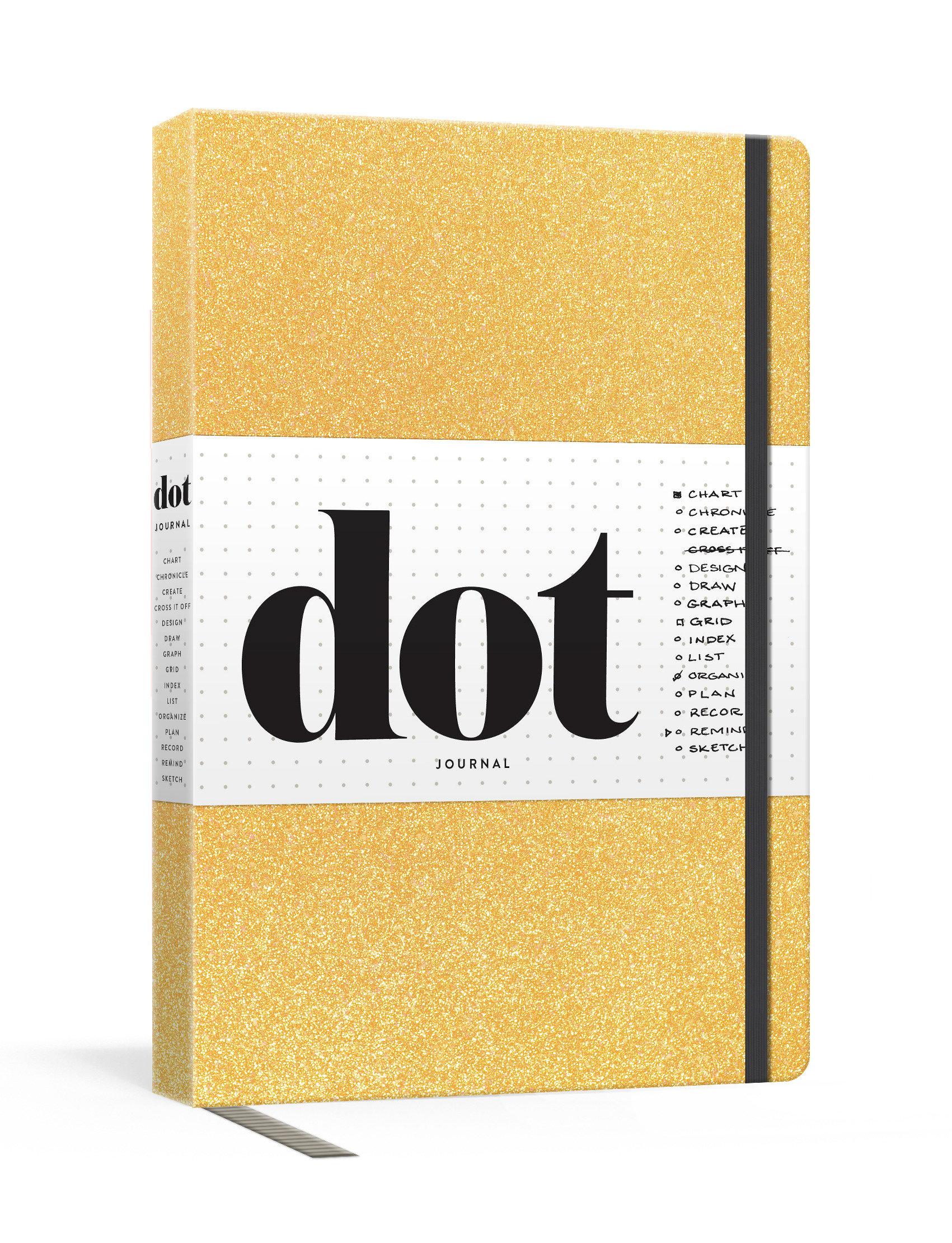 Vorderes Coverbild Dot Journal (Gold): A Dotted, Blank Journal for List-Making, Journaling, Goal-Setting: 256 Pages with Elastic Closure and Ribbon Marker