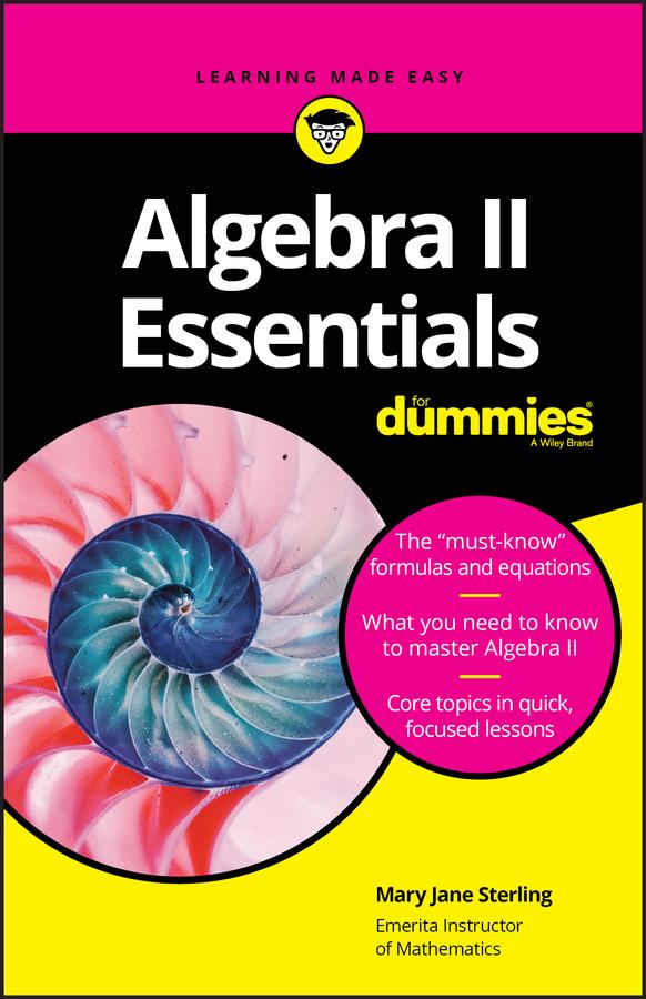 Vorderes Coverbild Algebra II Essentials for Dummies