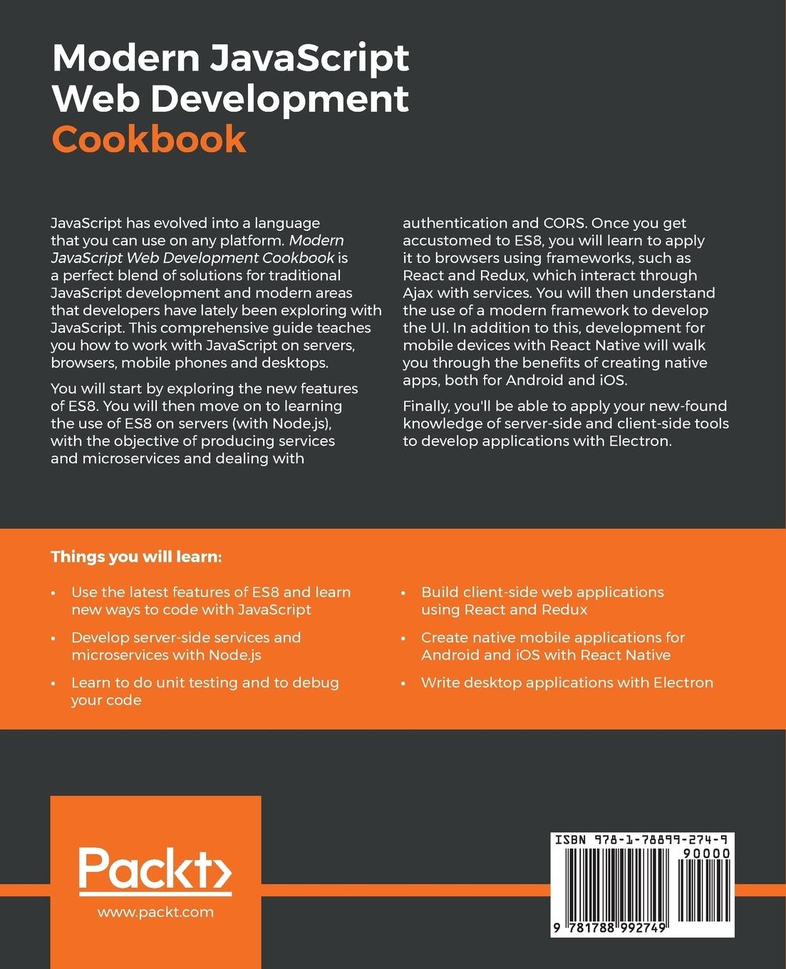 Rückseitencover Modern JavaScript Web Development Cookbook