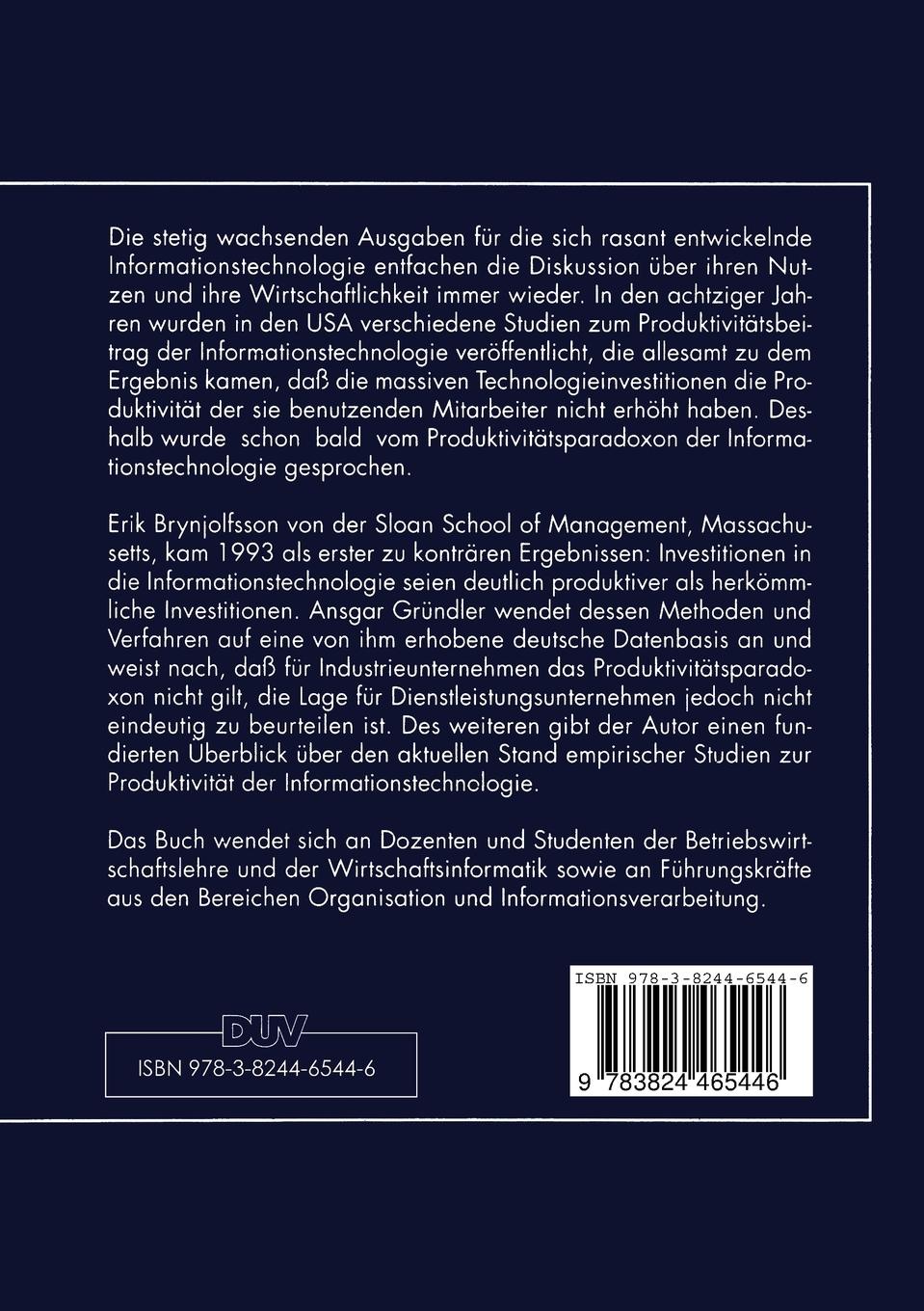 Rückseitencover Computer und Produktivität