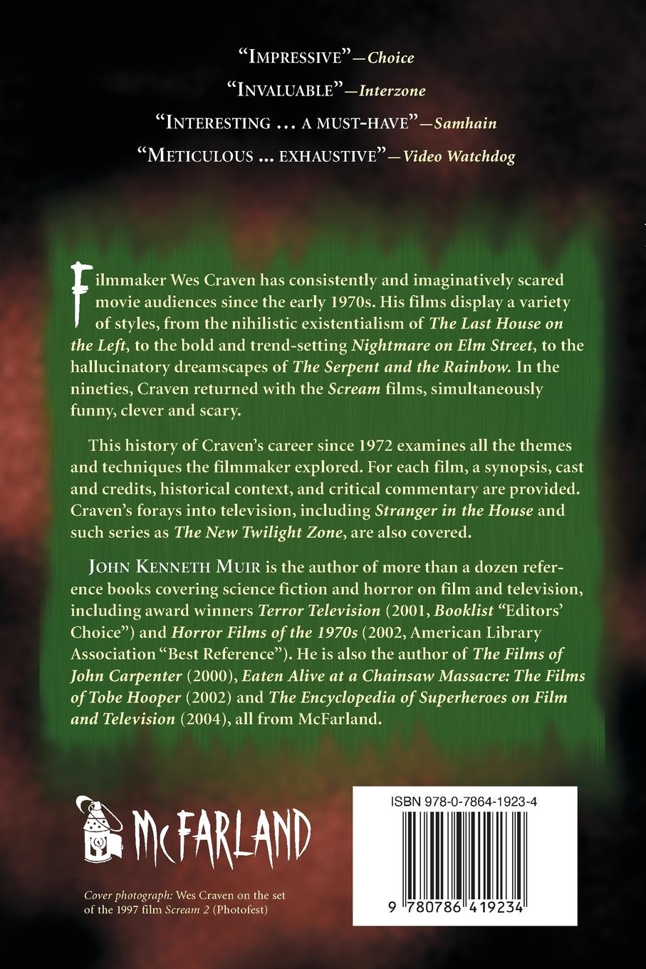 Rückseitencover Wes Craven