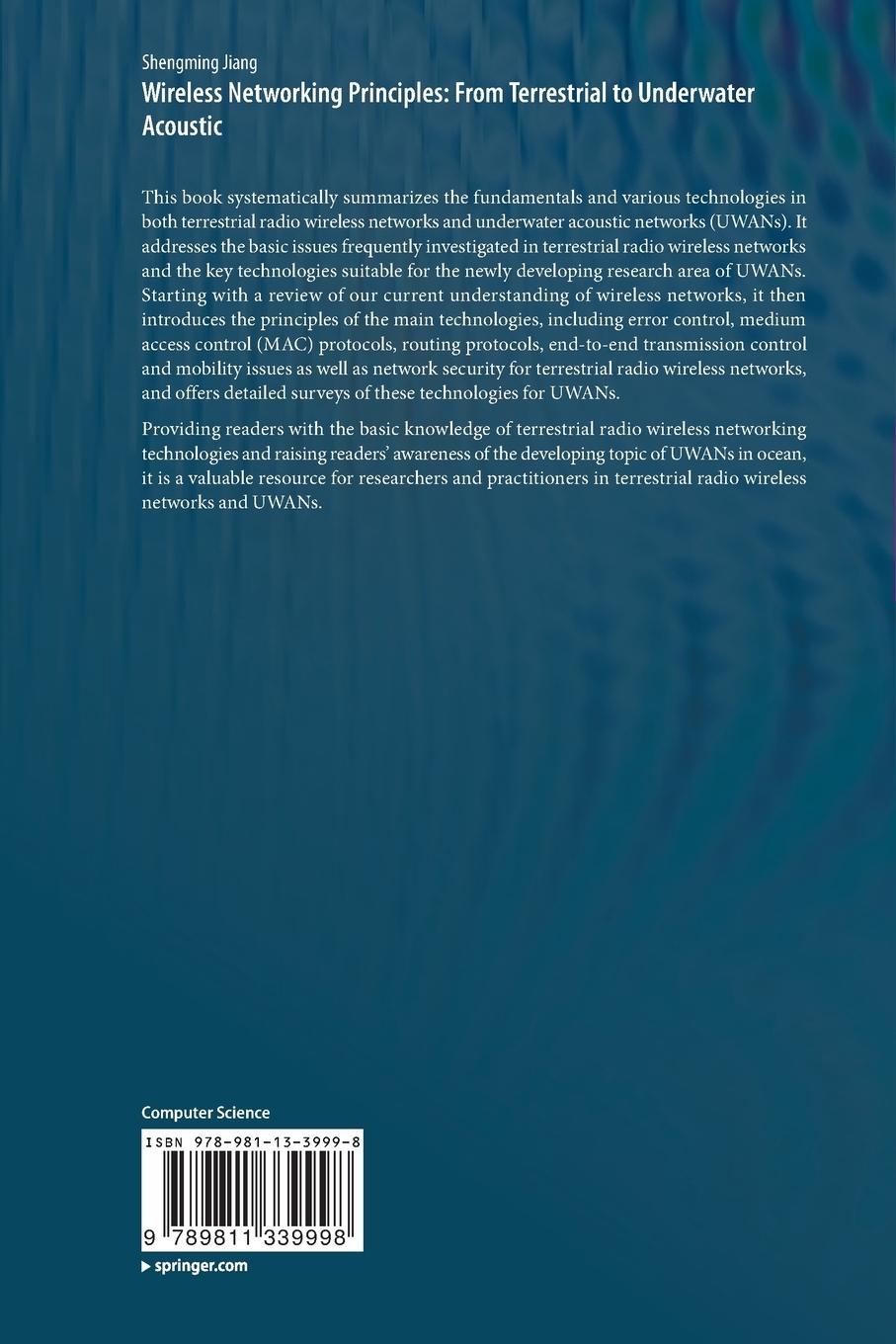 Rückseitencover Wireless Networking Principles: From Terrestrial to Underwater Acoustic