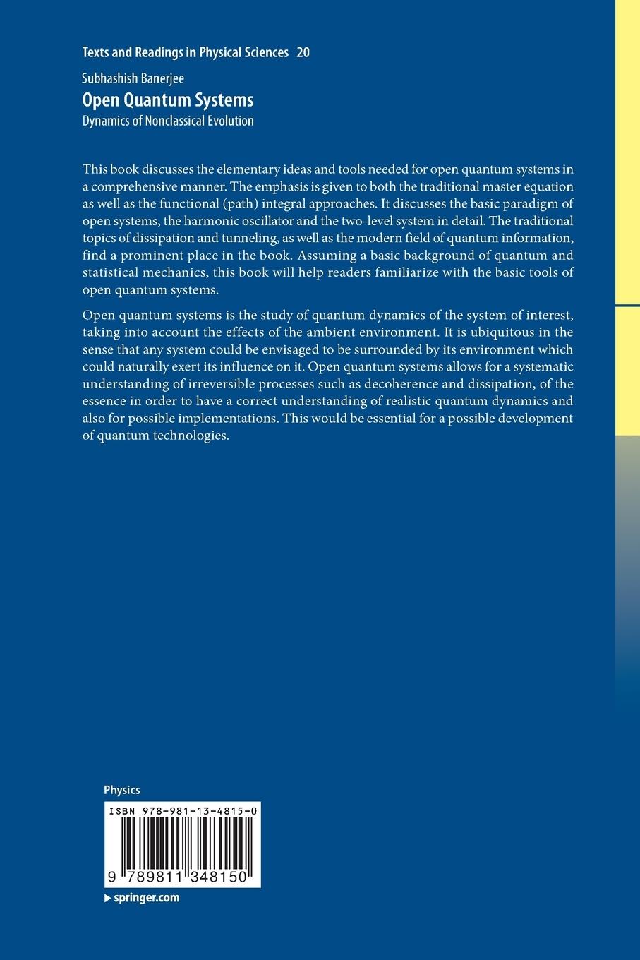 Rückseitencover Open Quantum Systems