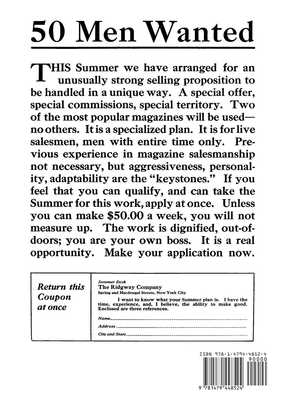 Rückseitencover Adventure (July, 1916)