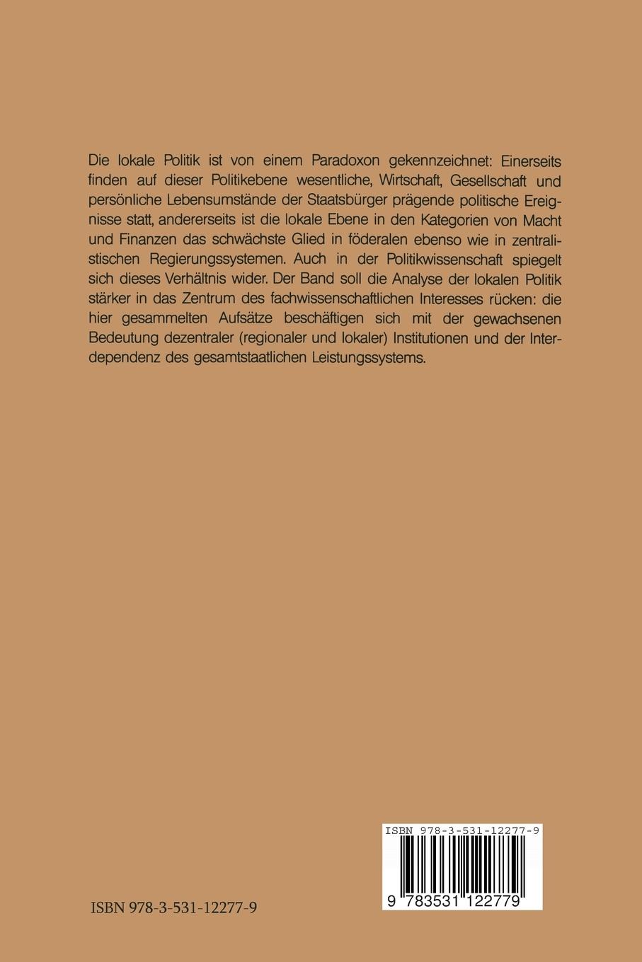 Rückseitencover Staat und Stadt