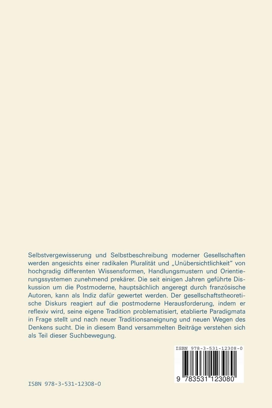 Rückseitencover Unübersichtliche Moderne?