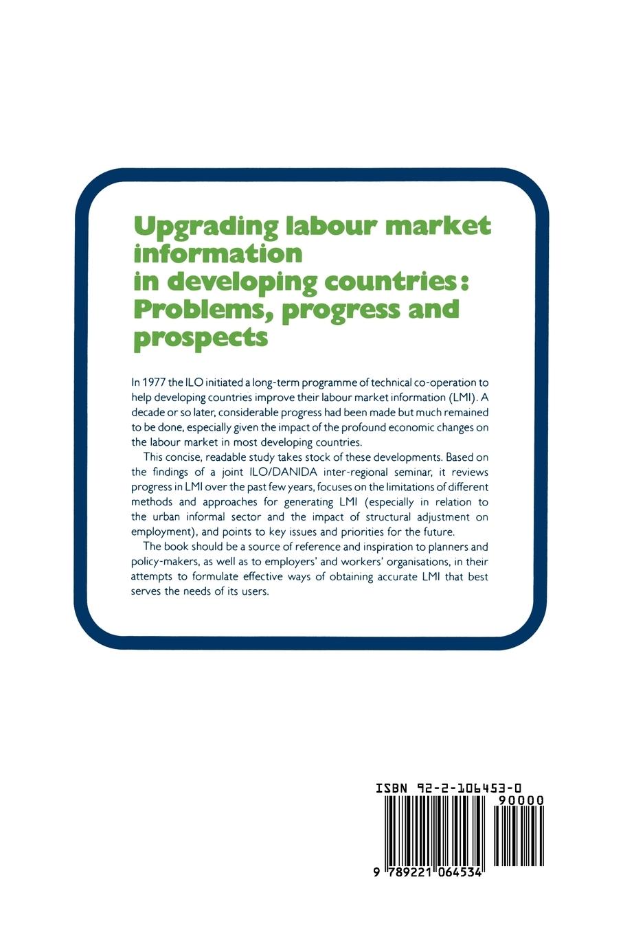 Rückseitencover Upgrading labour market information in developing countries